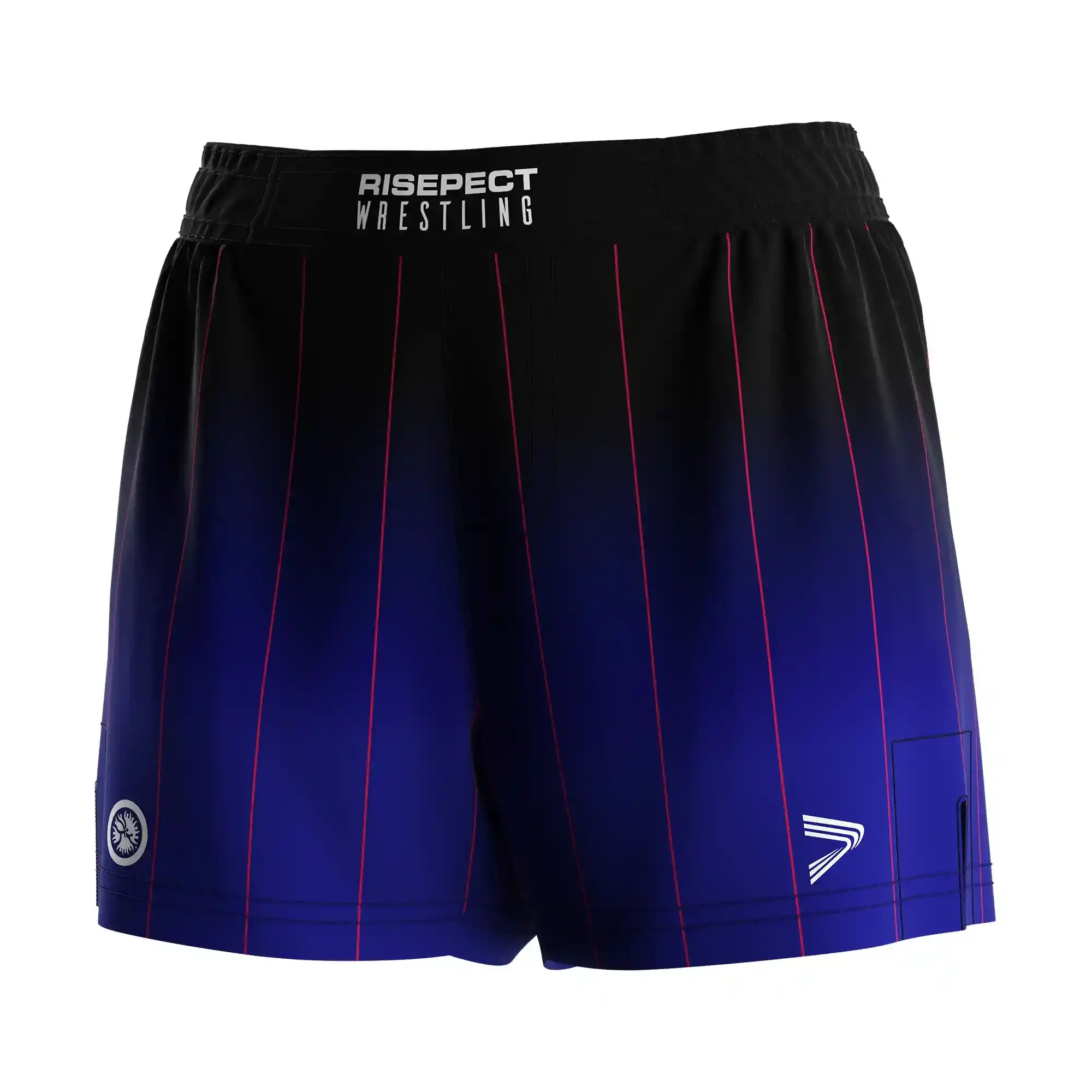 
                Women's Wrestling Shorts Stripes Sublimated Performance Shorts