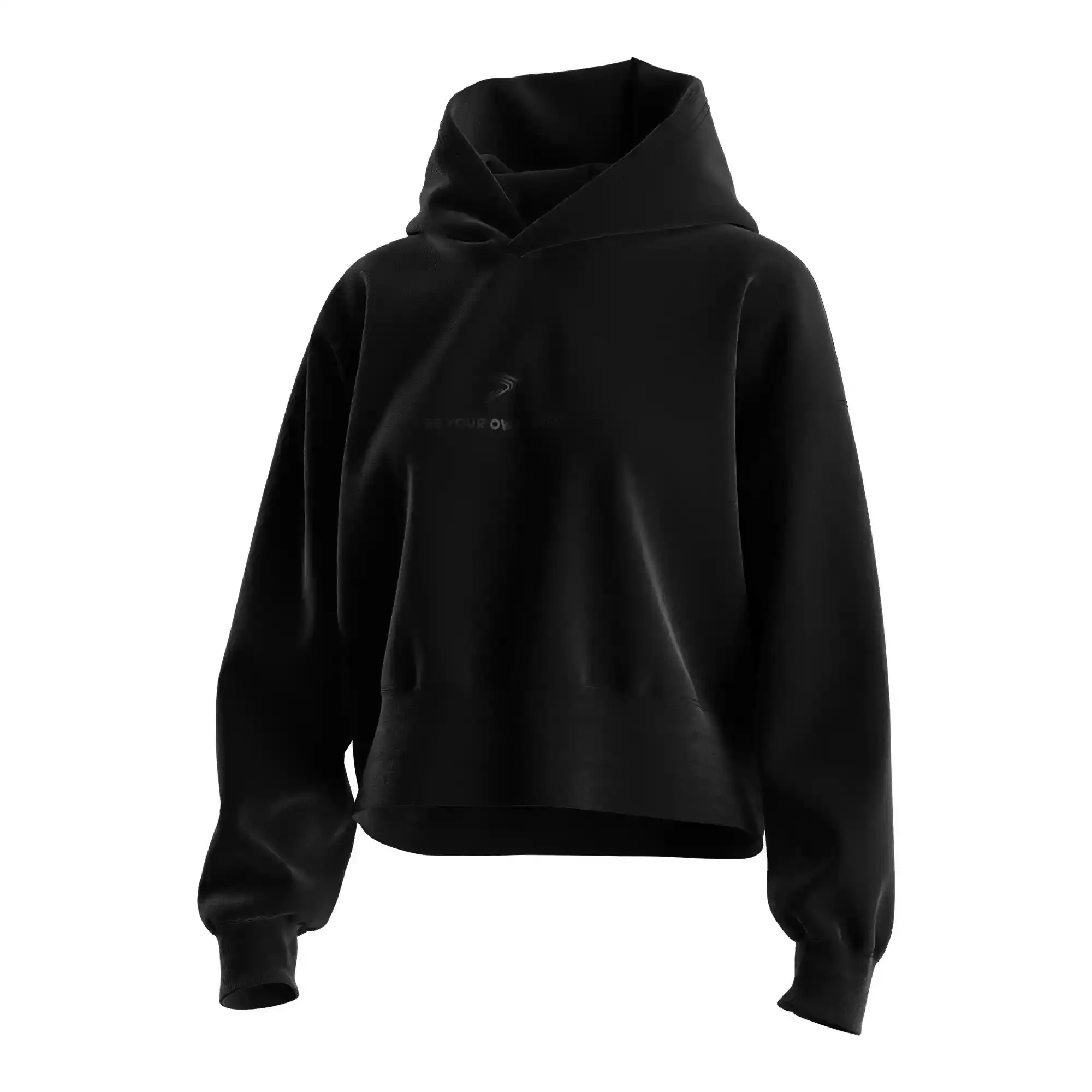 
                Custom Women's Black Cropped Hoodie Factory Bulk