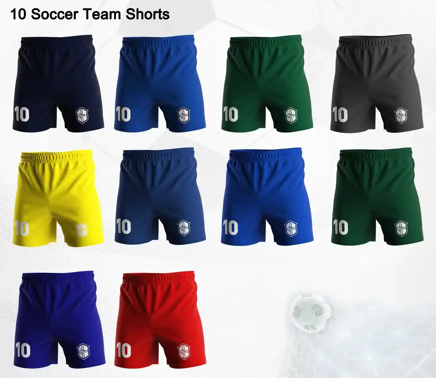 Matching soccer shorts: 10 soccer team shorts