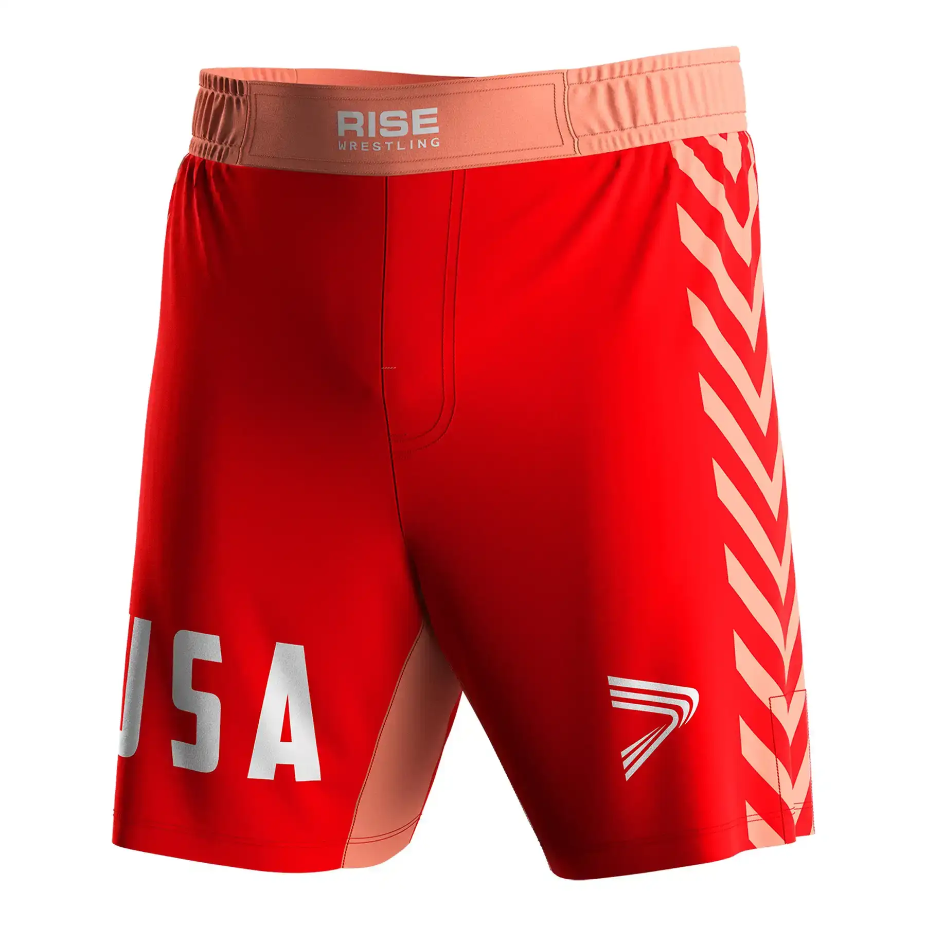 
                Red Patriot Best Shorts For Wrestling Men Boys Sublimated Custom