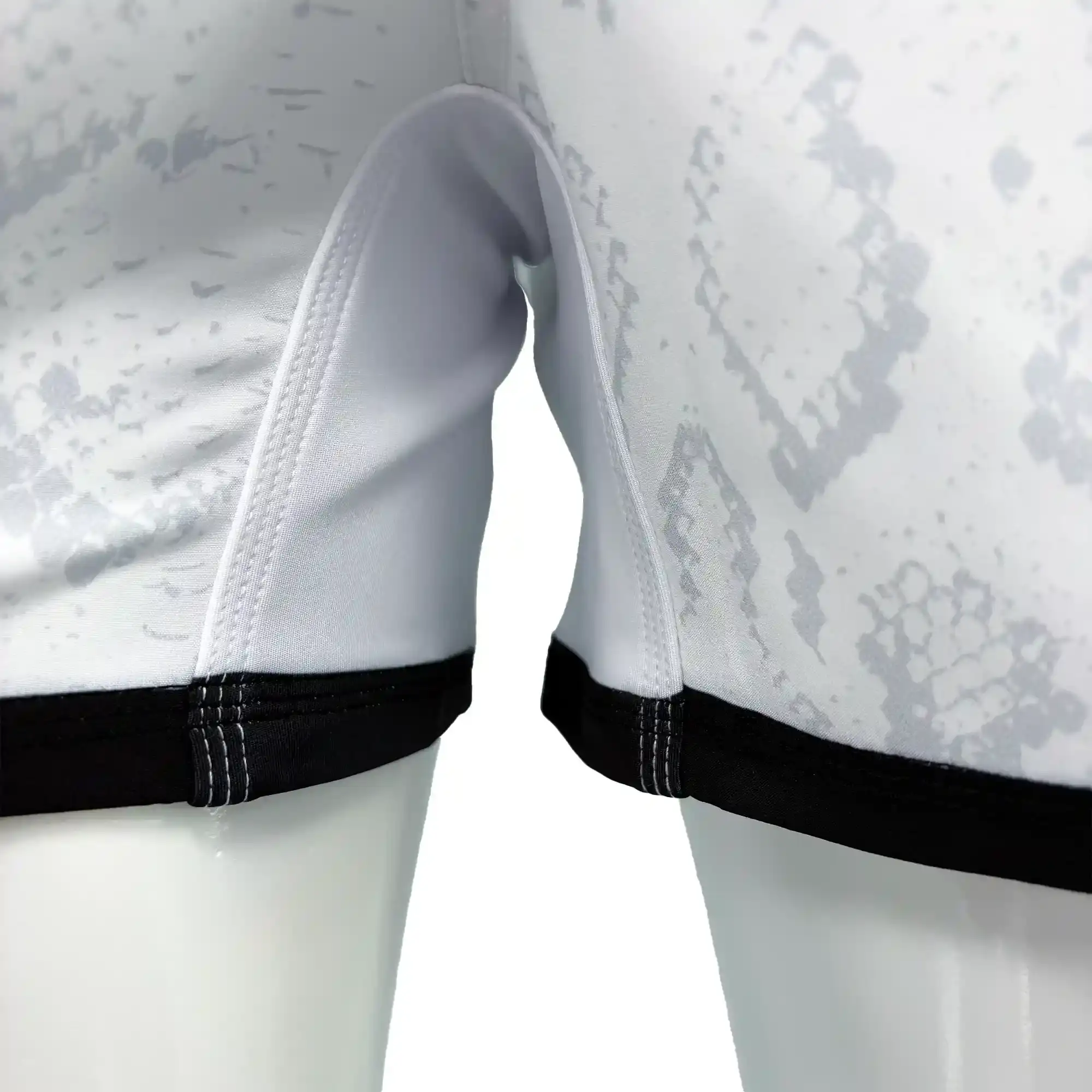 White Python BJJ MMA Single Layer Training Shorts Widen the Crotch Detail