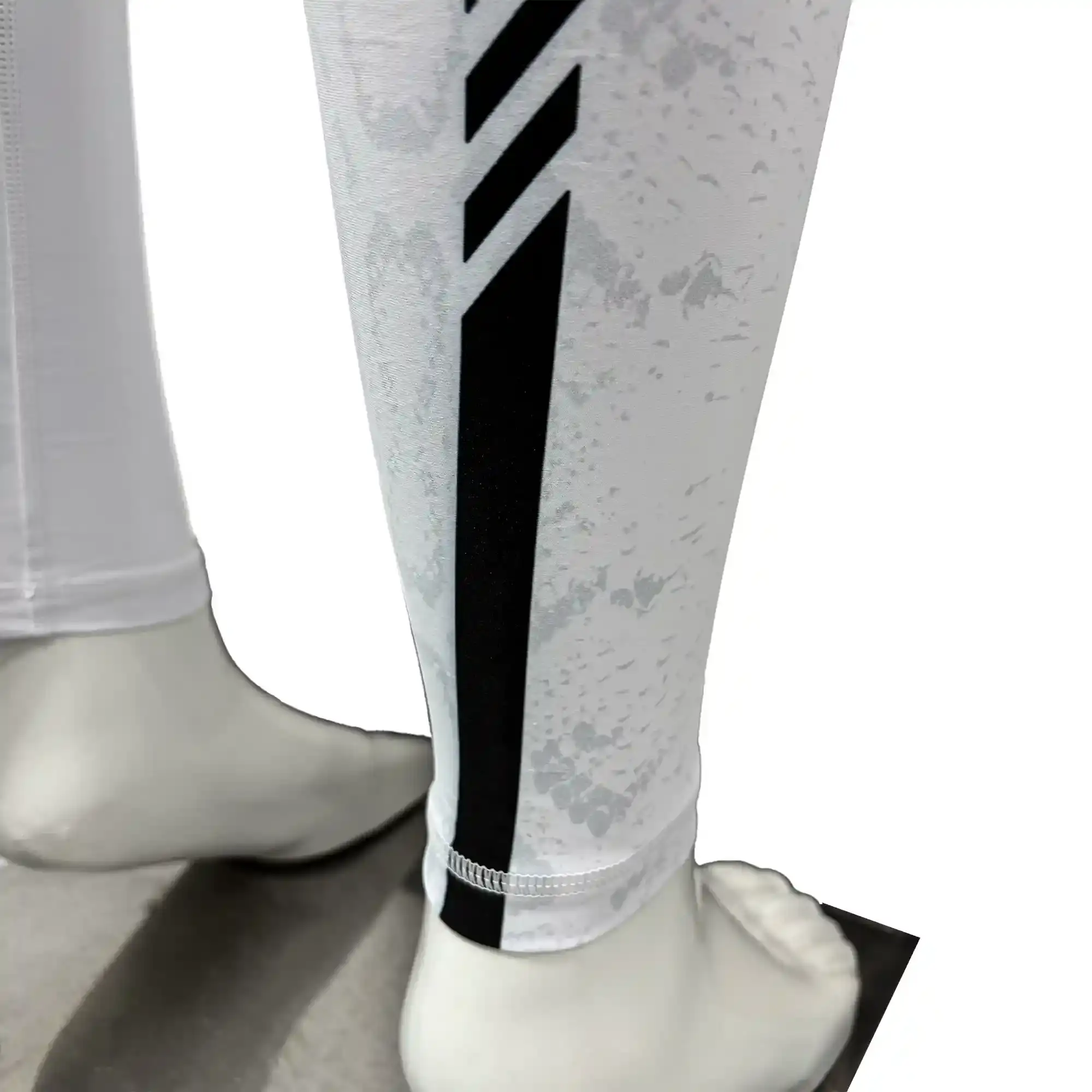 White Python BJJ Spats Training Legging Back Hem Detail