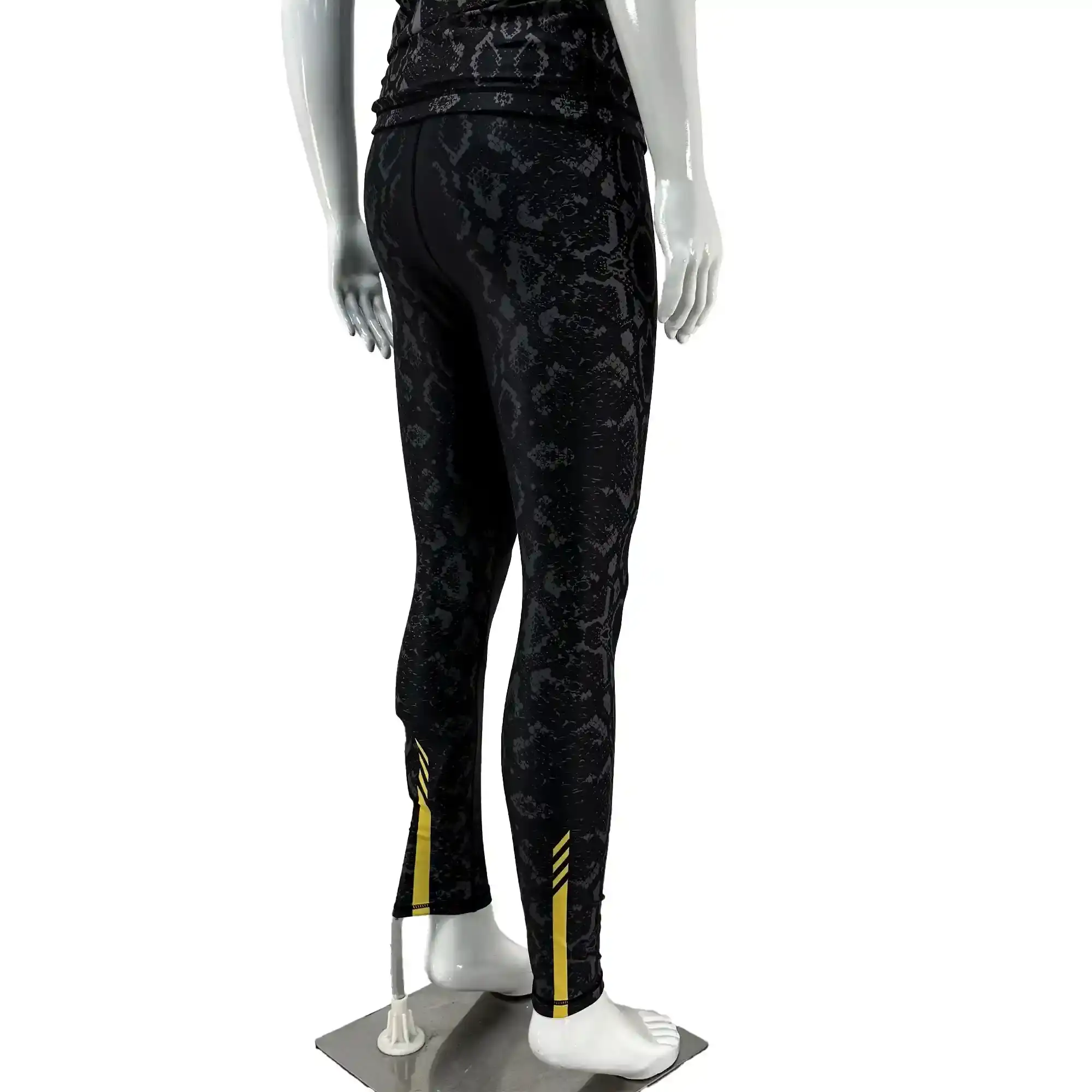 Black Python BJJ Spats Training Legging Back Side View