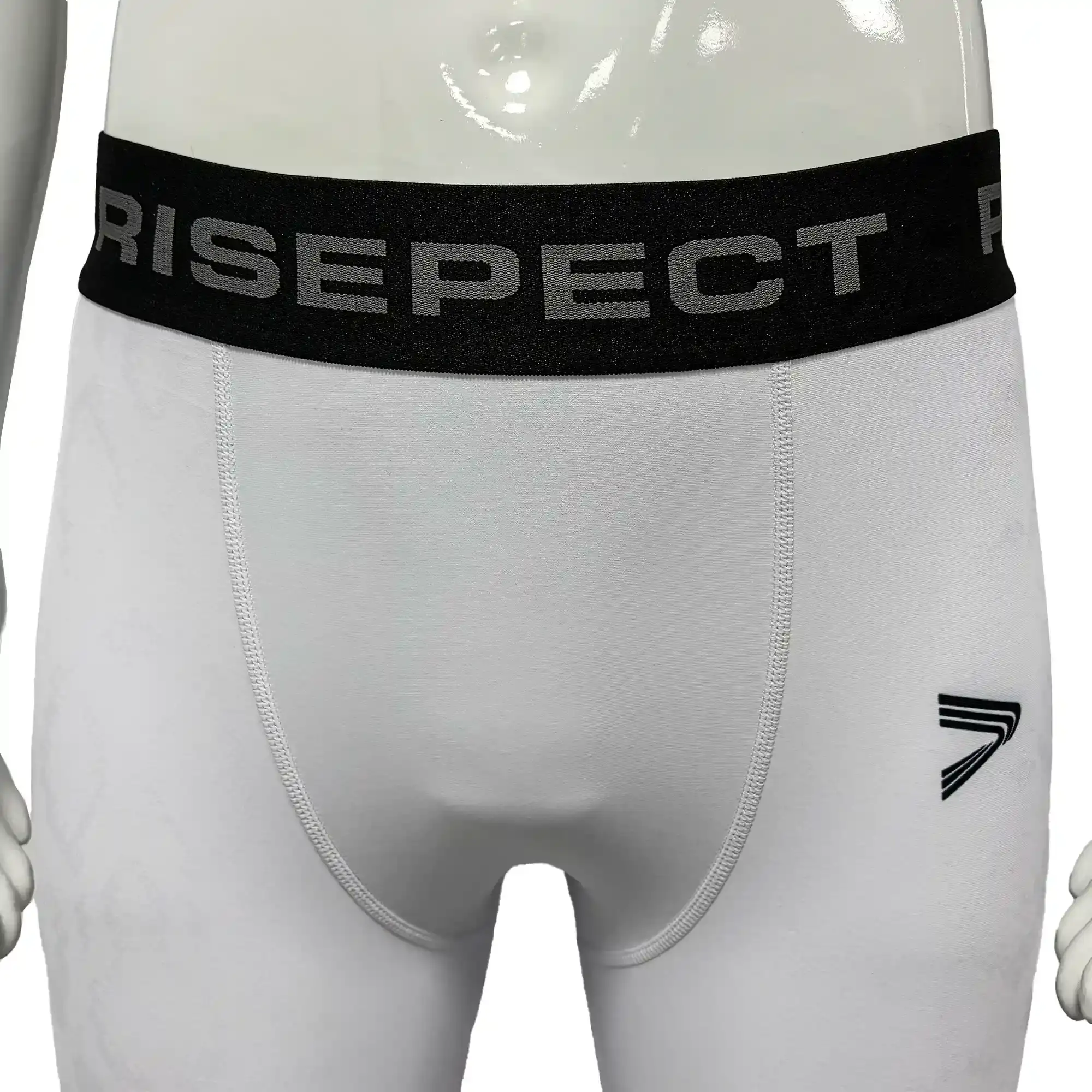White Python BJJ Spats Training Legging Front Rise Detail