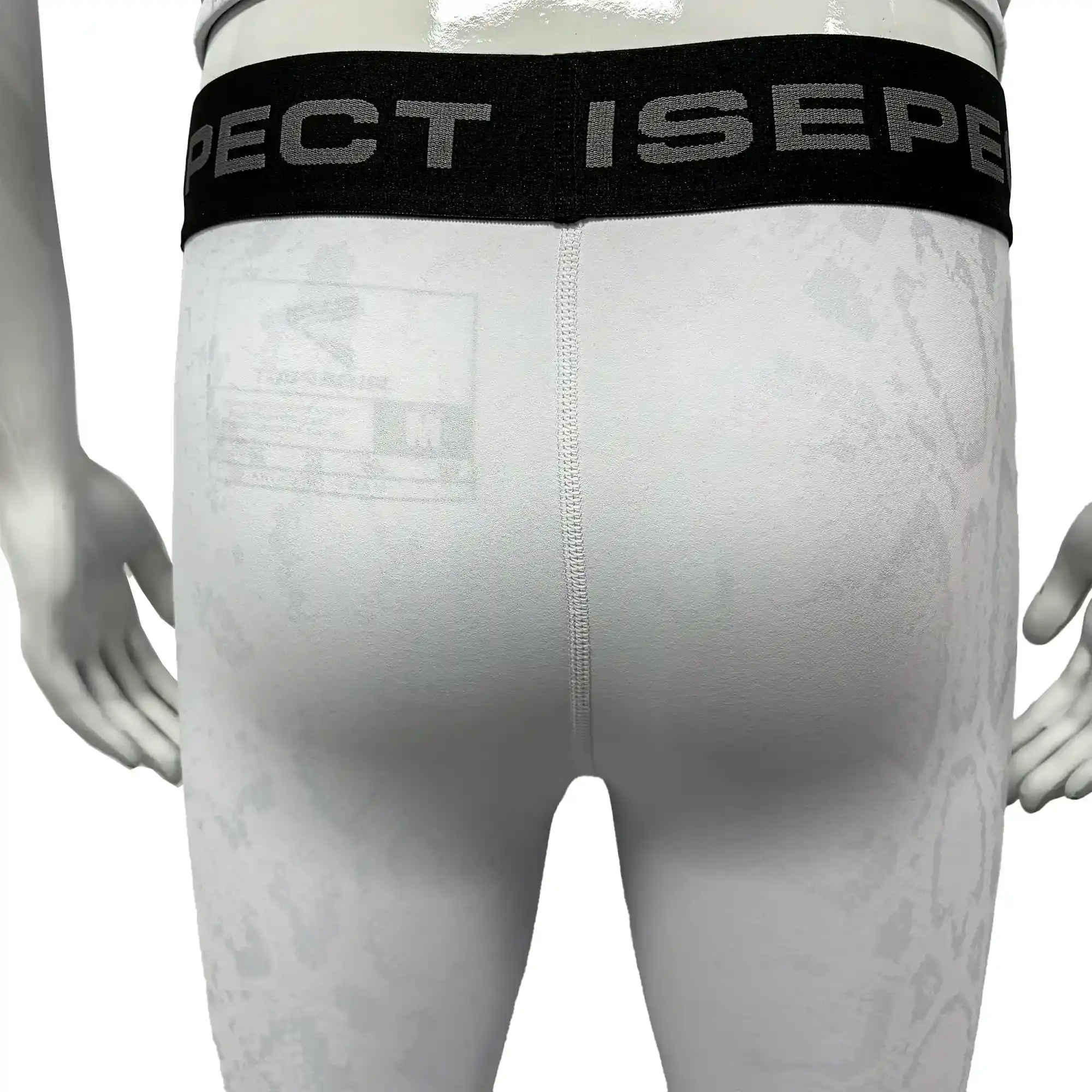 White Python BJJ Spats Training Legging Back Rise Detail