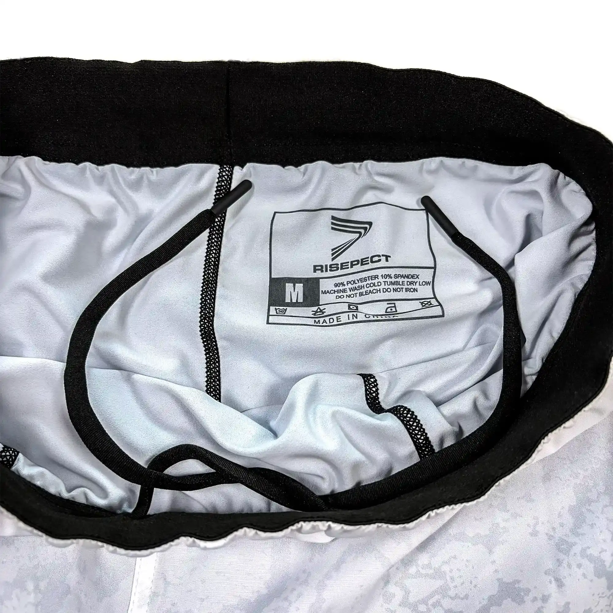 White Python Print 2IN1 Nogi Shorts Flat Lay Waist Interior Detail