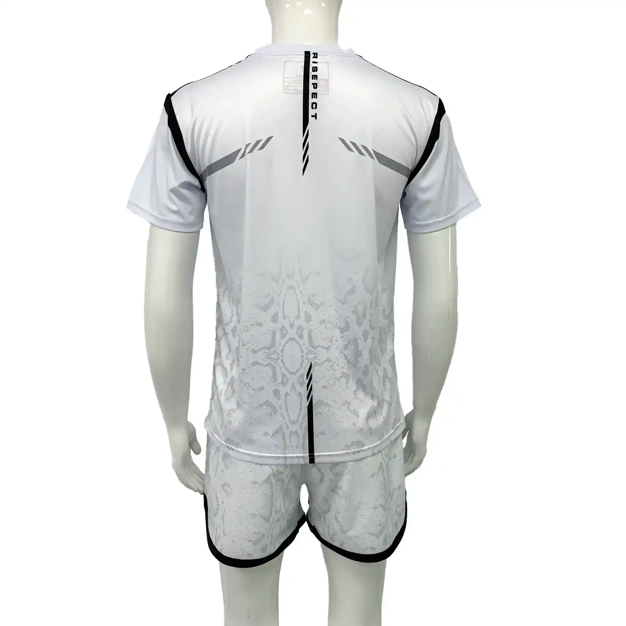 White Python Short Sleeve Tee Shirt Back View