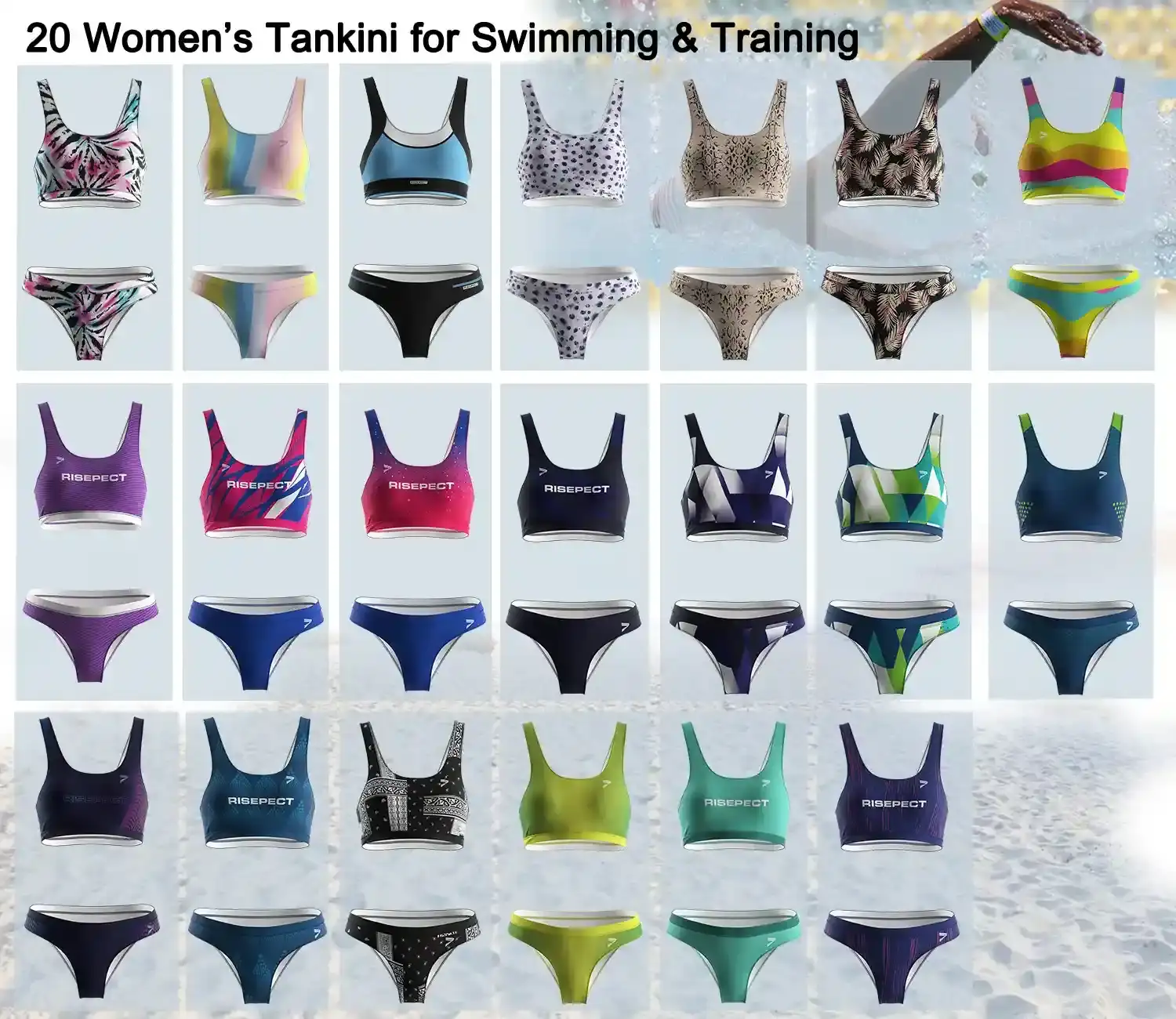 20 women's tankini for swimming and training