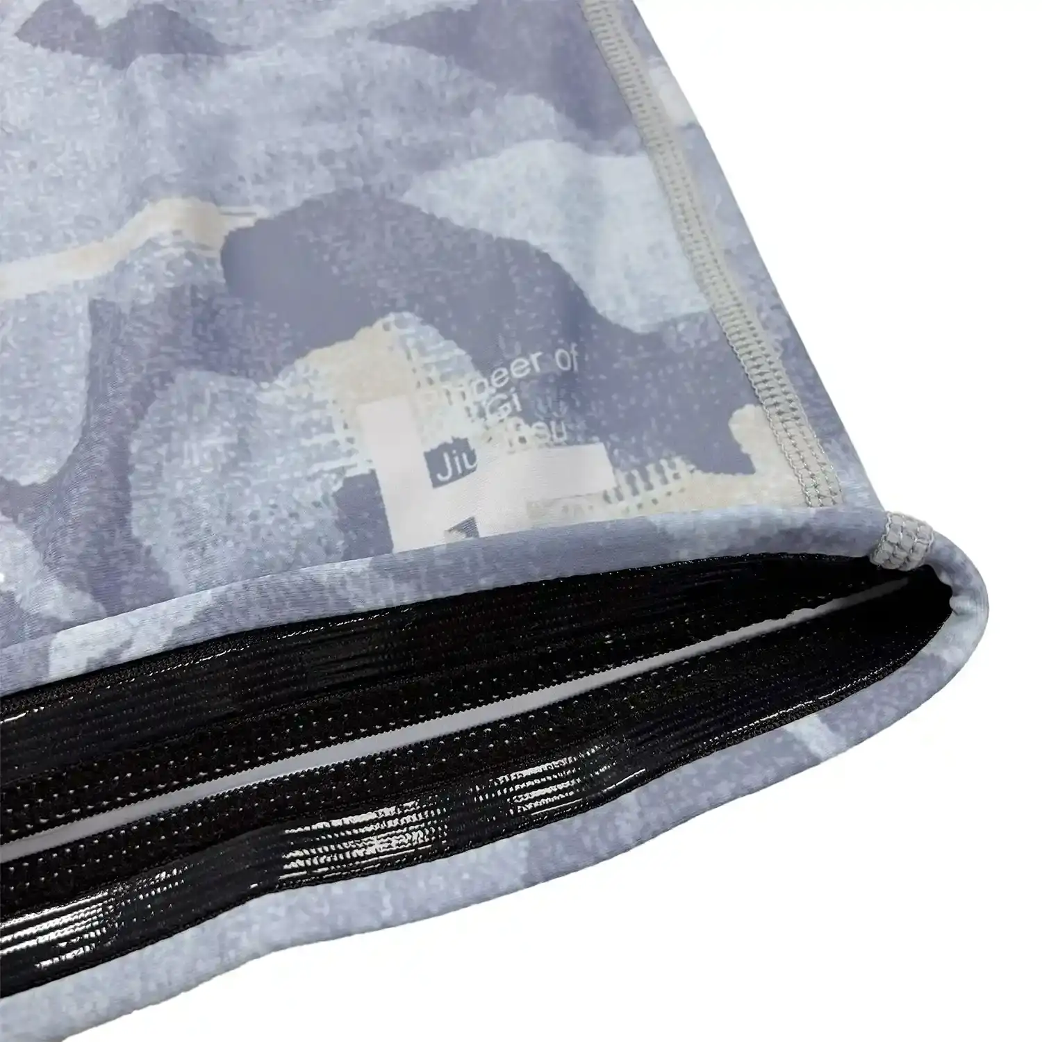 Women's paint flow bjj rash guard short sleeve hem inside silicone strip details