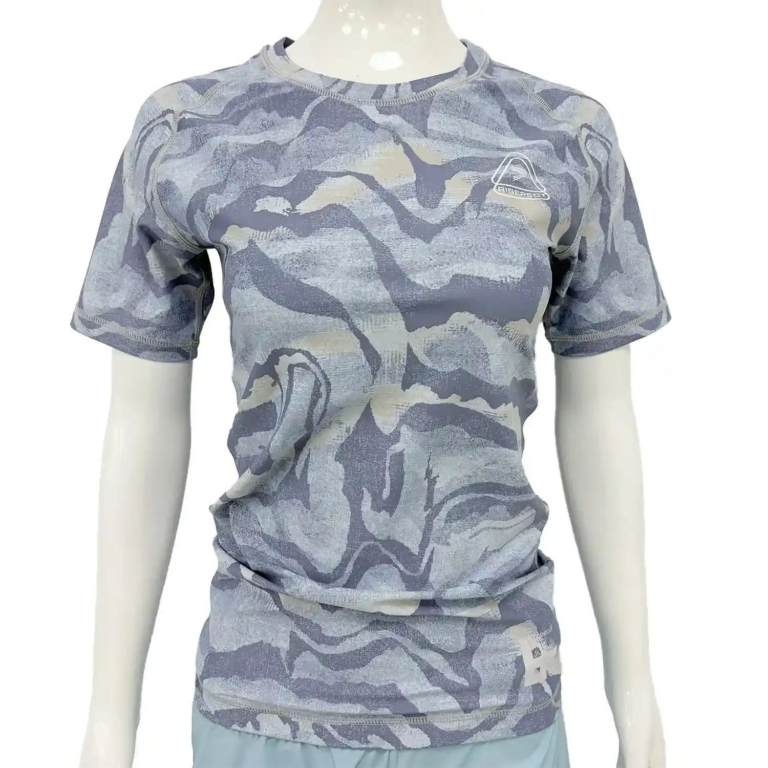 Women's paint flow bjj rash guard short sleeve front view