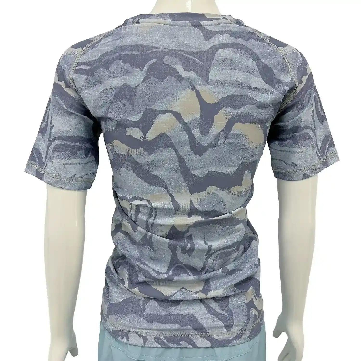 Women's paint flow bjj rash guard short sleeve back view