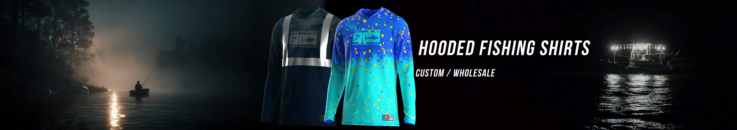 Wholesale Custom Hooded Fishing Shirts