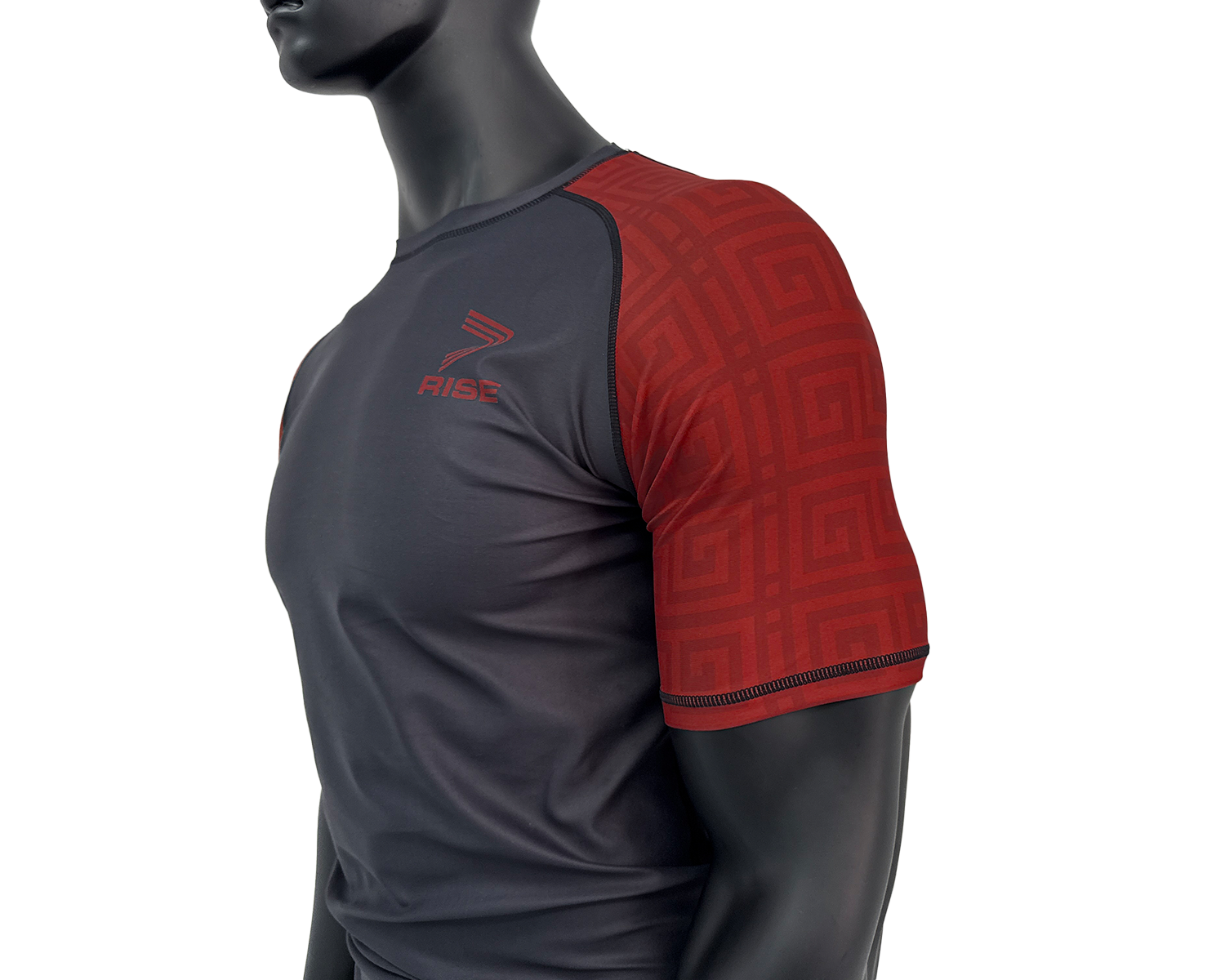Prajna short sleeve rash guard upper front side view on male model