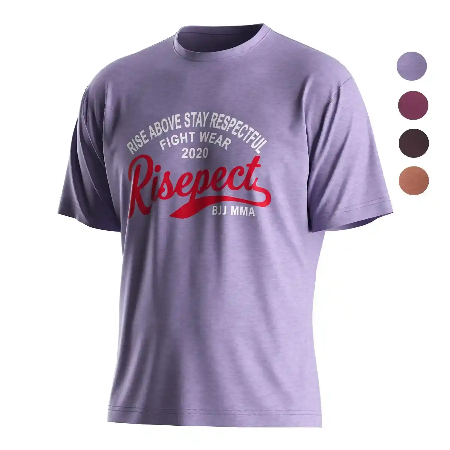 
                Colored Cotton T Shirt BJJ MMA Wear Custom Logo for Brand Apparel