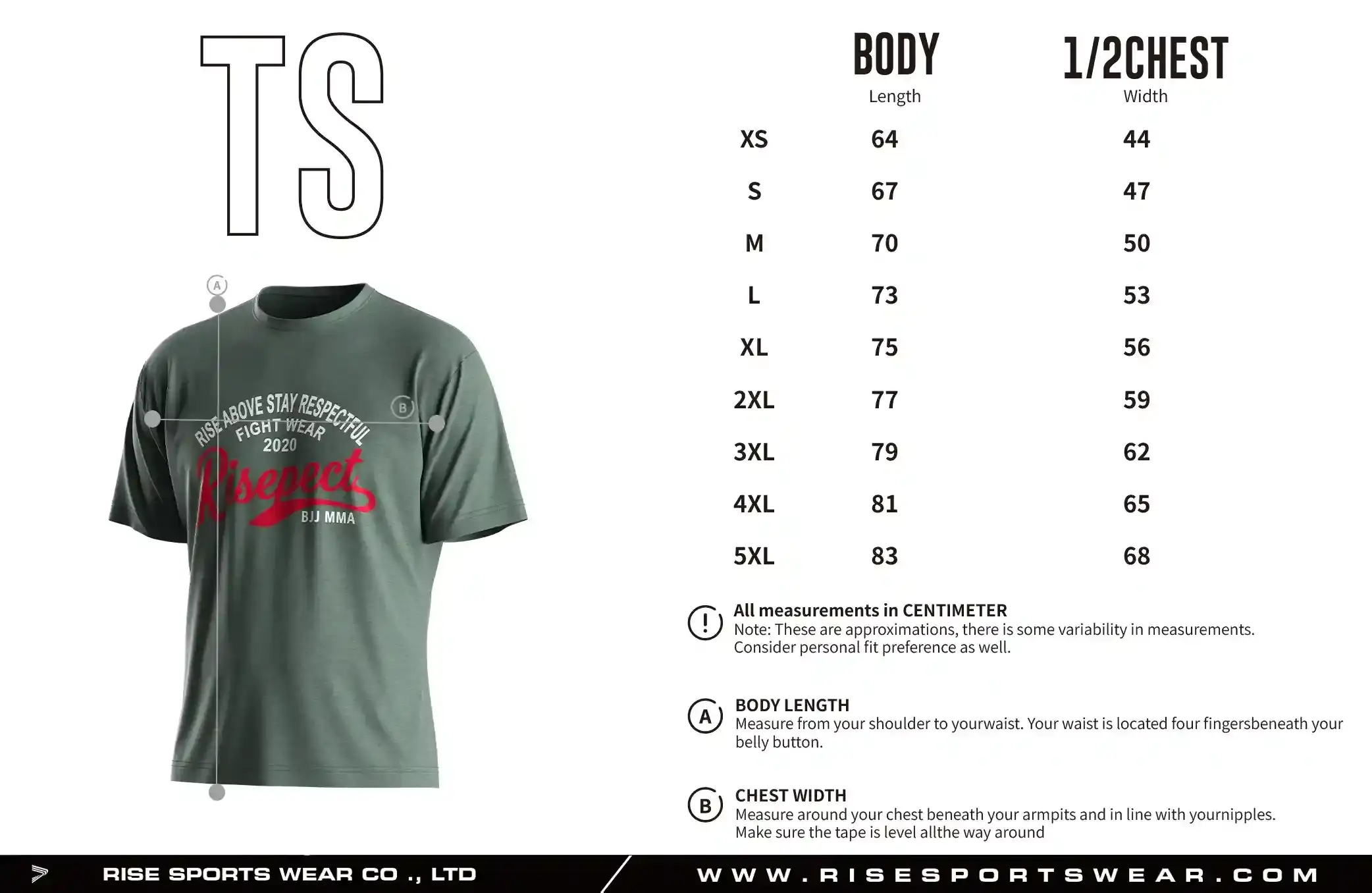 Use combat culture tee adult sizes chart provided by Rise Sportswear, or custom your own brand, club, or team adult sizes chart for combat culture tee.