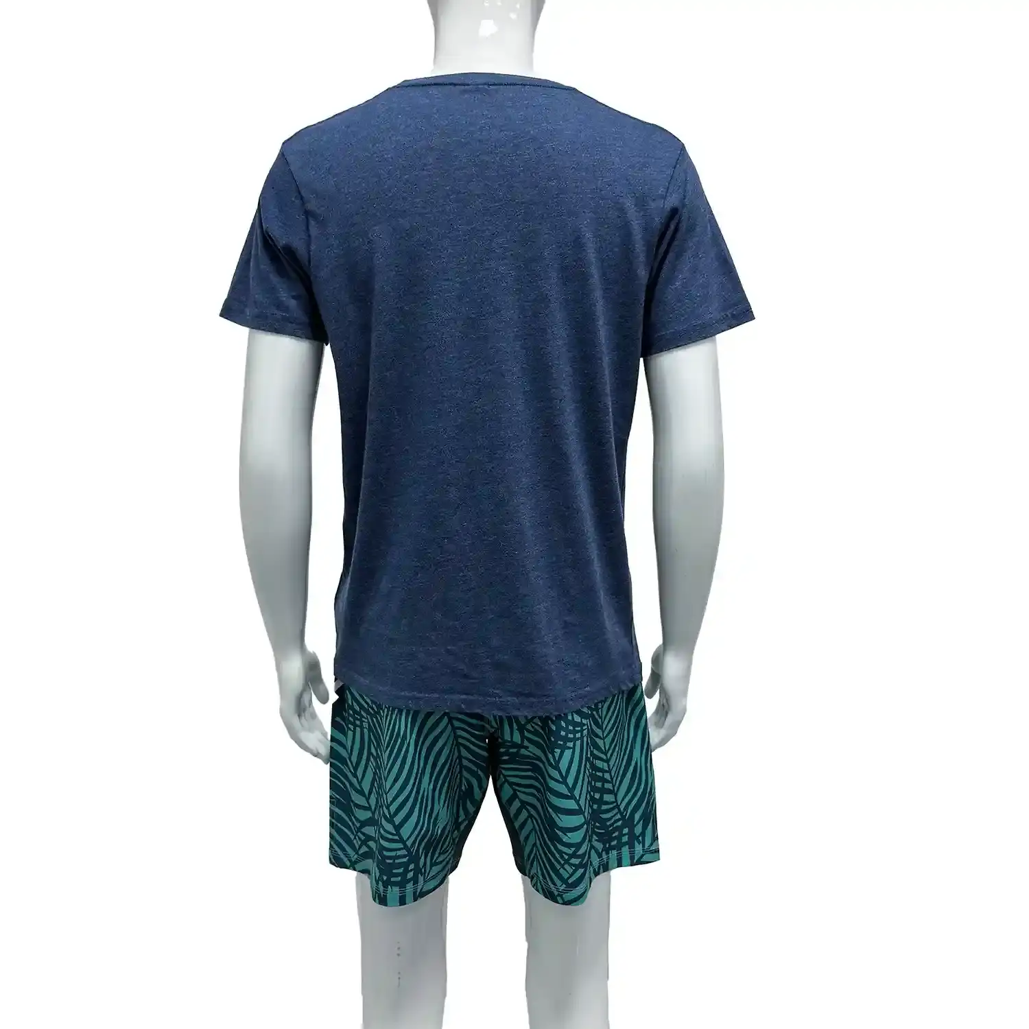 The back view of navy combat culture tee