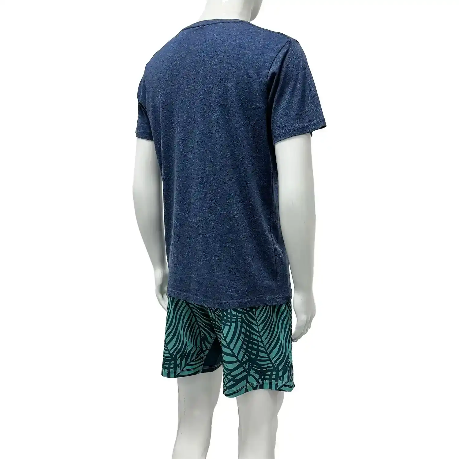 The right back view of navy combat culture tee