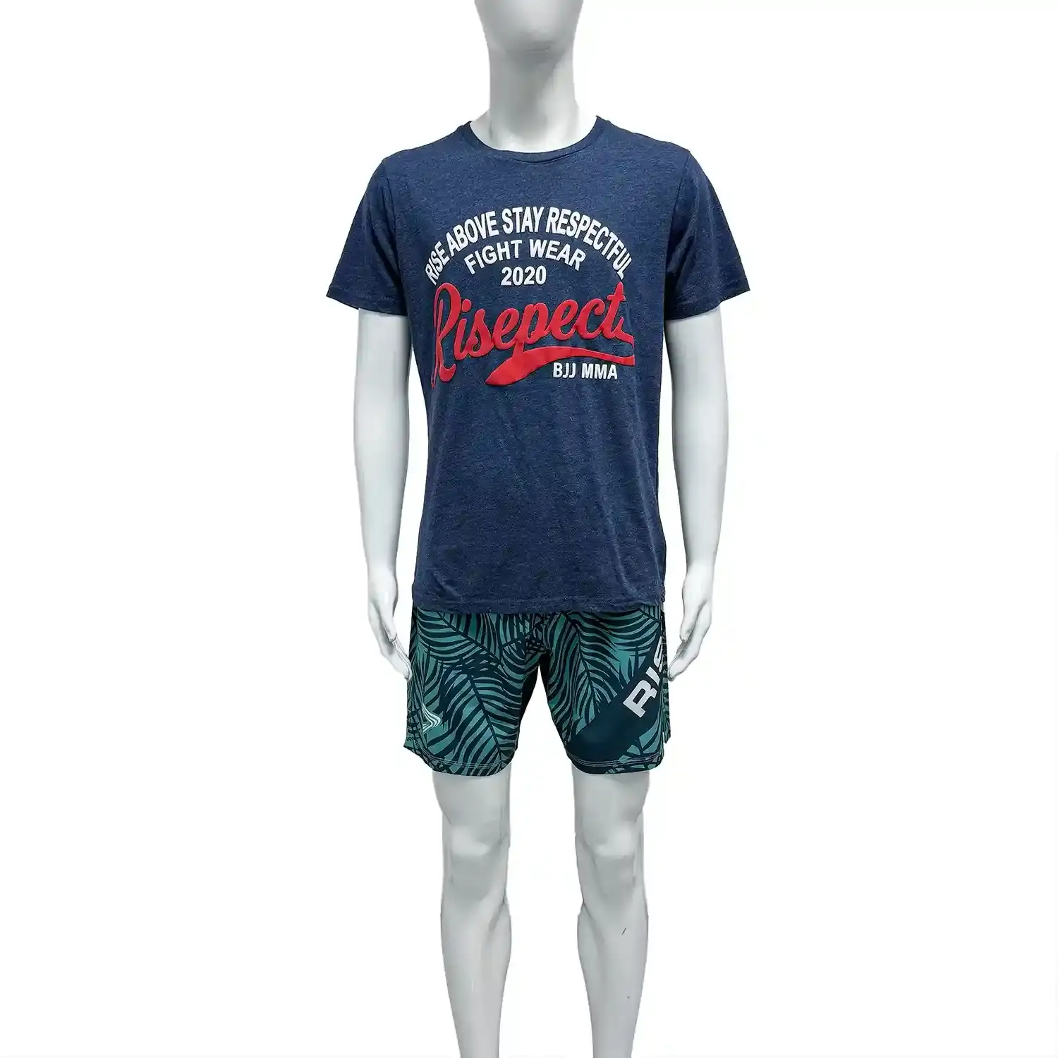 The front view of navy combat culture tee