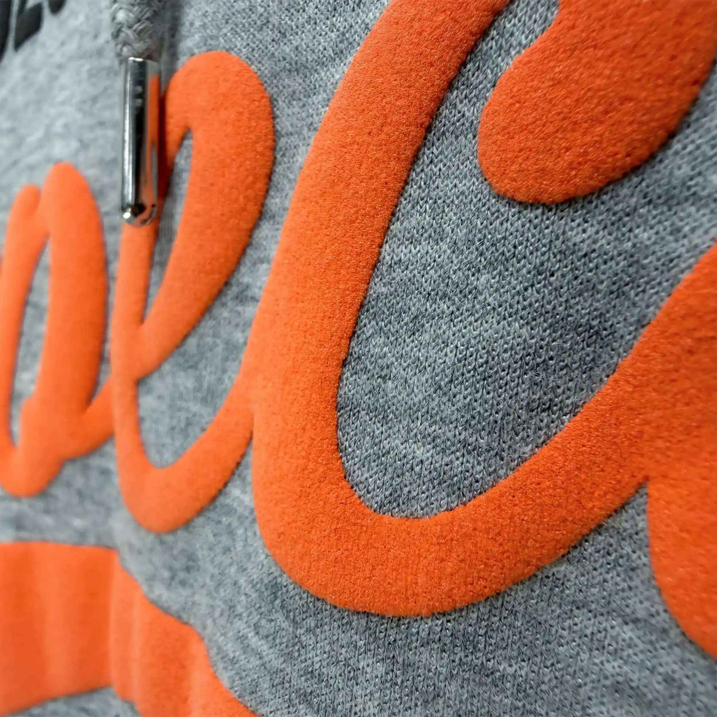 Combat Culture Hoodie Extreme Close-Up: 3D Puff Detail