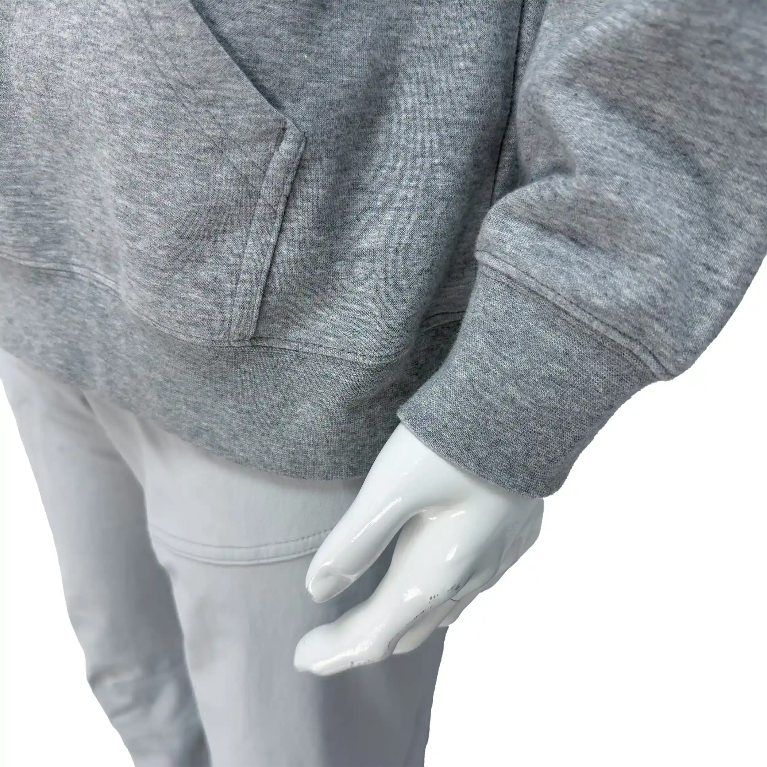 Combat Culture Hoodie Ribbed Cuffs and Hem Detail