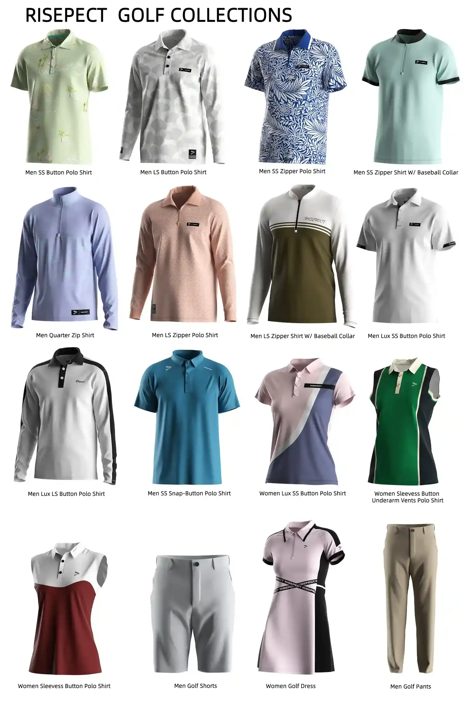 Golf wear styles collection
