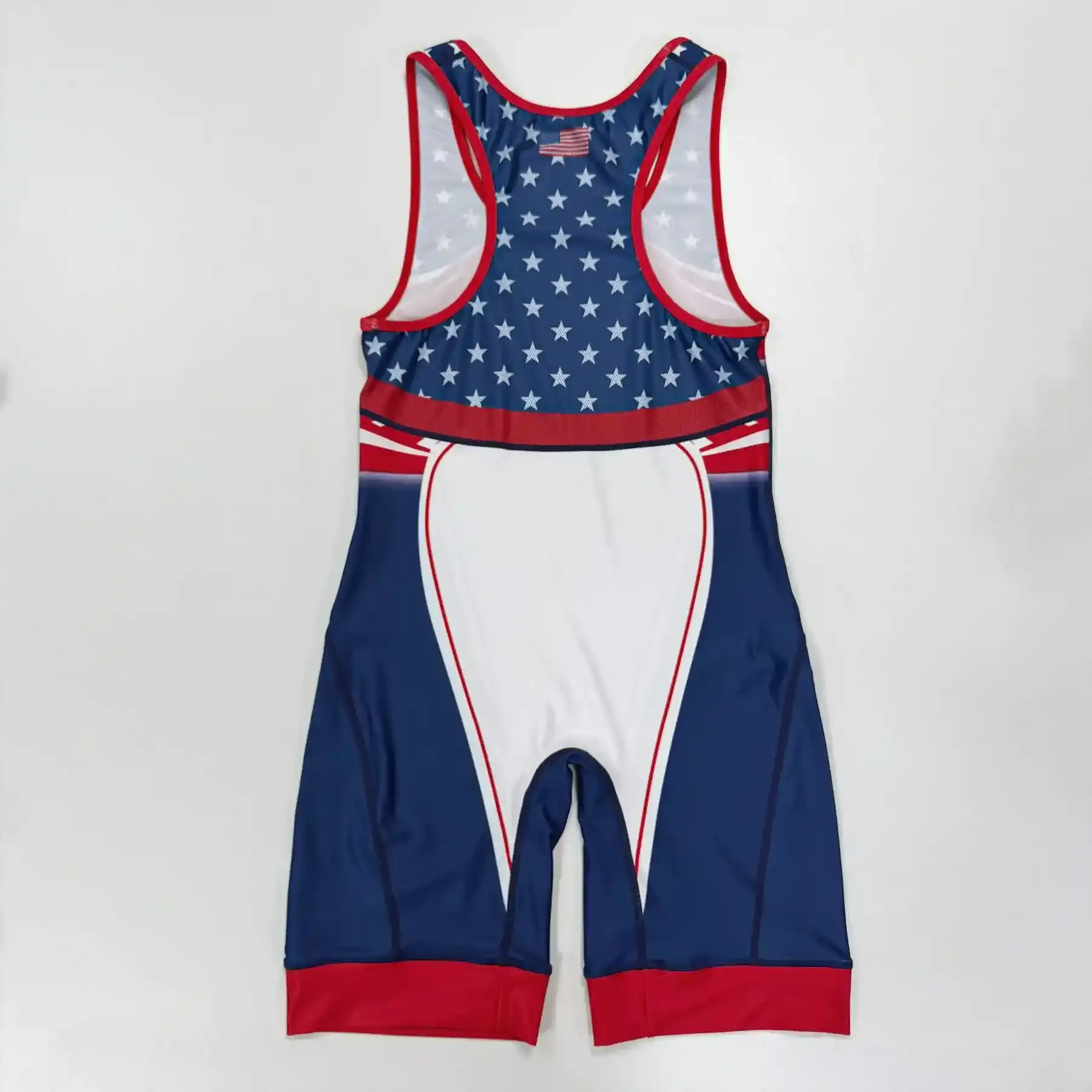 The Flat Lay Shot Image of the Back of American Open Era Wrestling Singlet