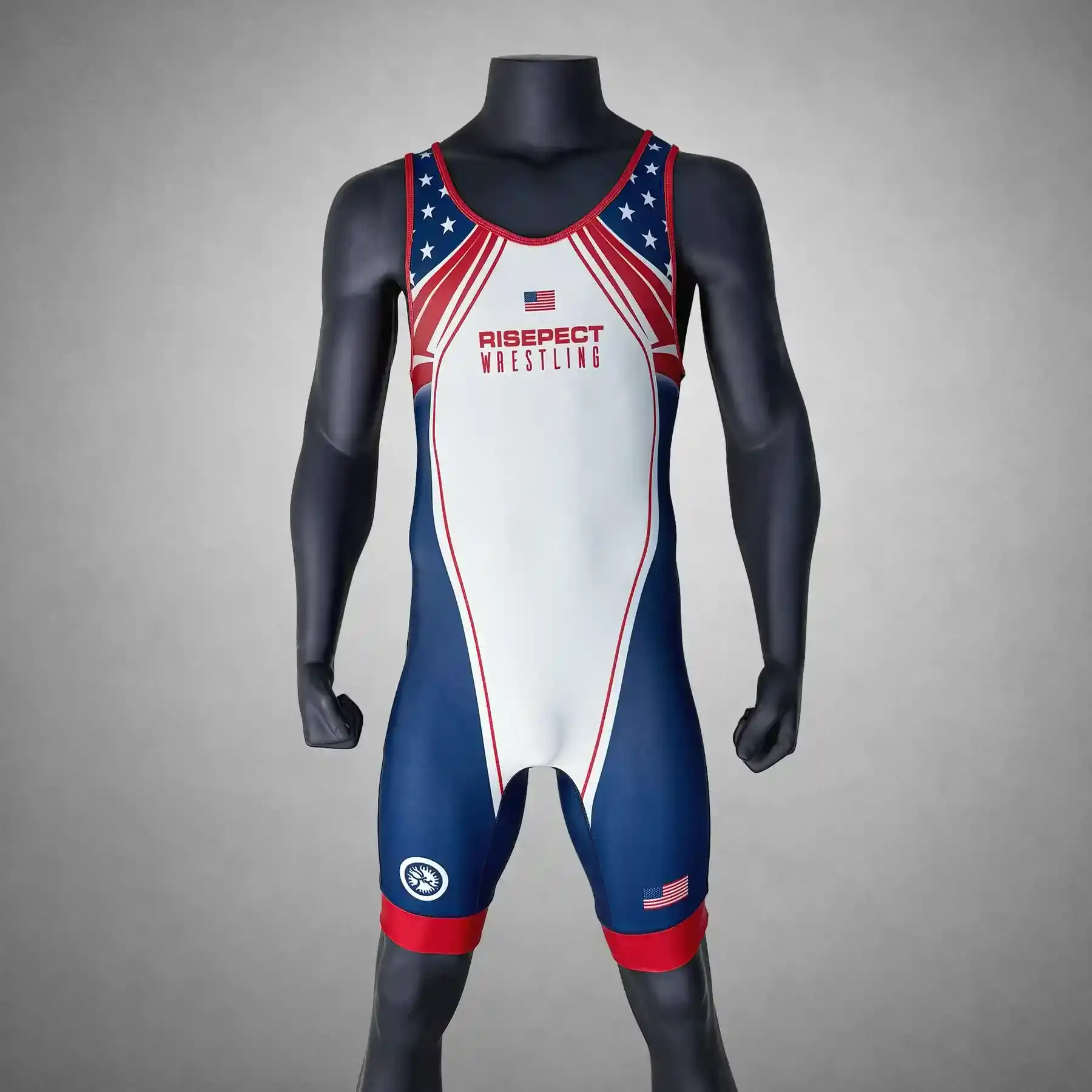 The Front View of American Open Era Wrestling Singlet