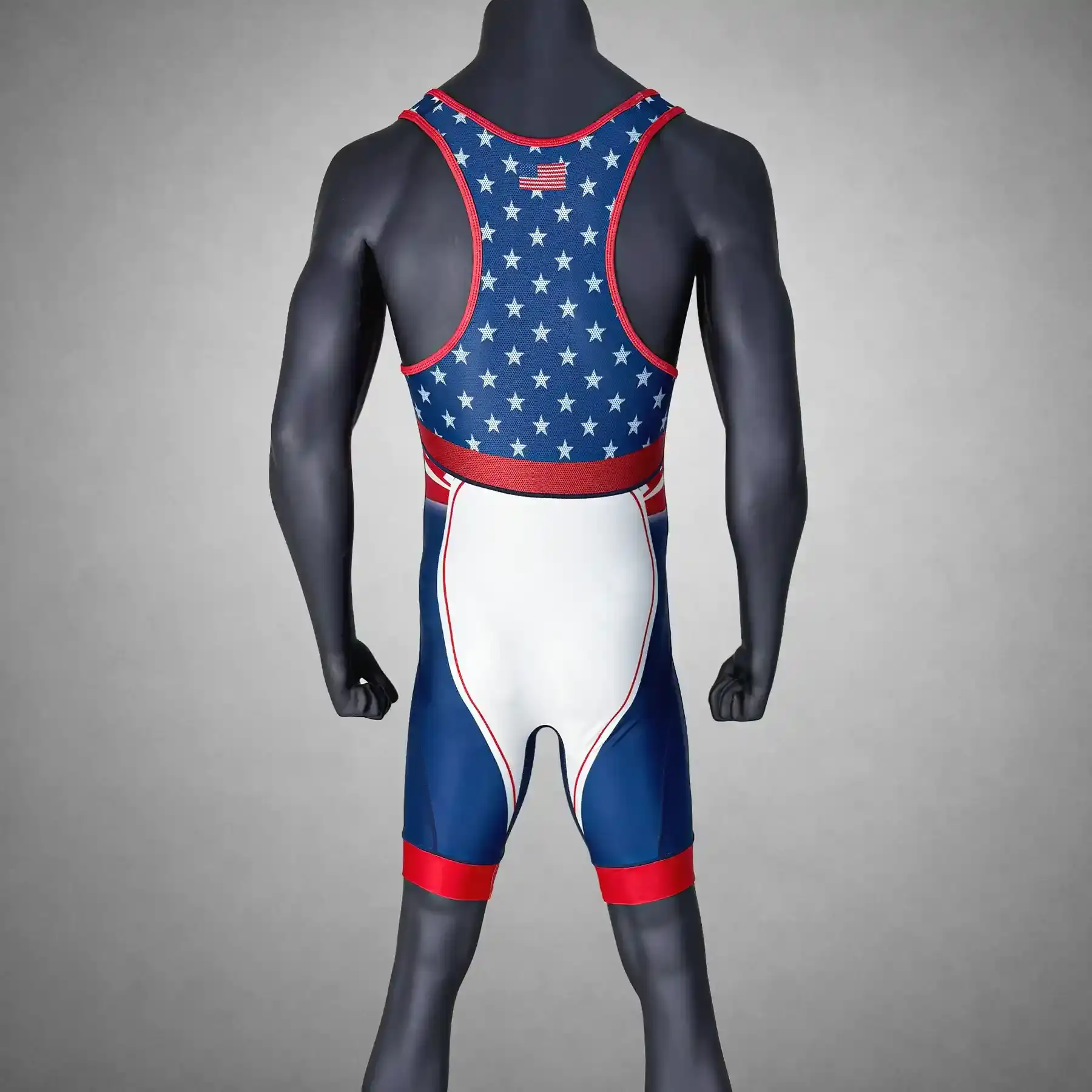 The Back View of American Open Era Wrestling Singlet