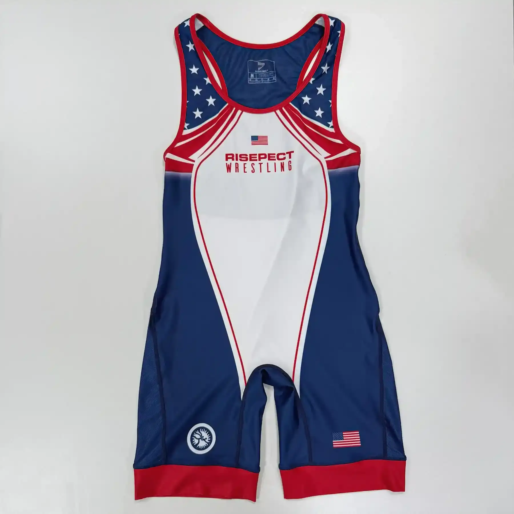 The Flat Lay Shot Image of the Front of American Open Era Wrestling Singlet