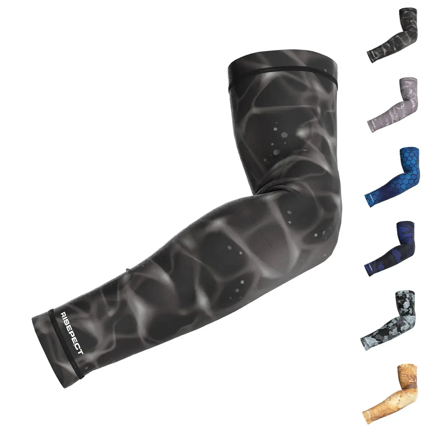 
                Custom Sublimation Men's Arm Sleeves Sun Block Tight Fit for Anglers