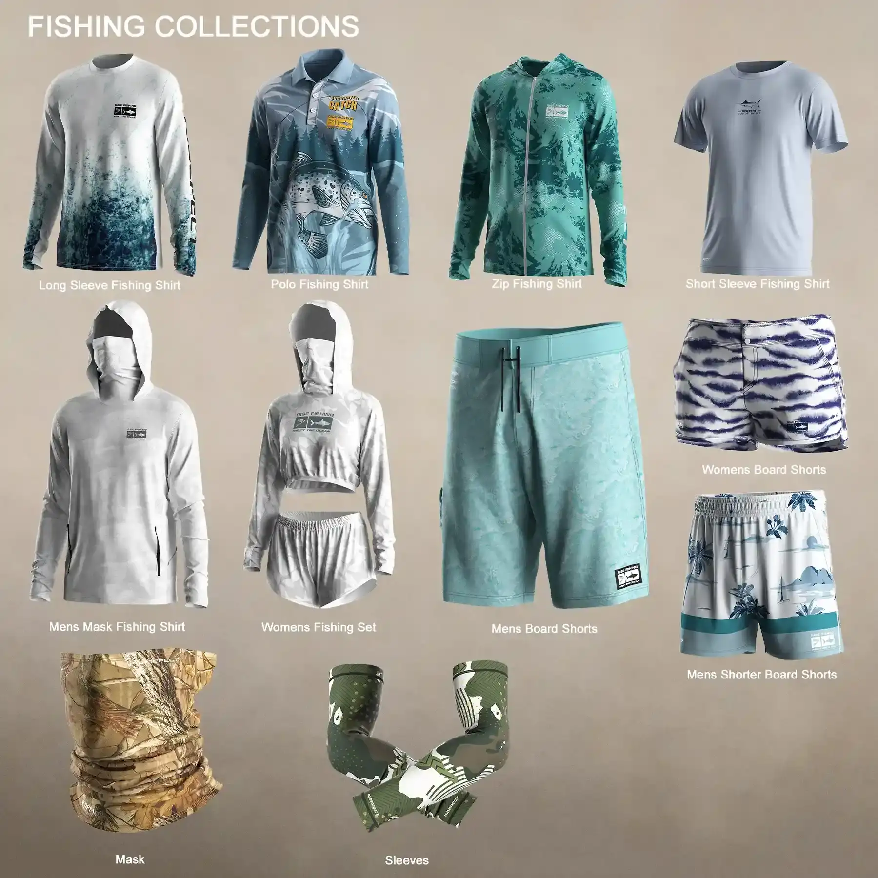 Fishing wear collection - 11 styles