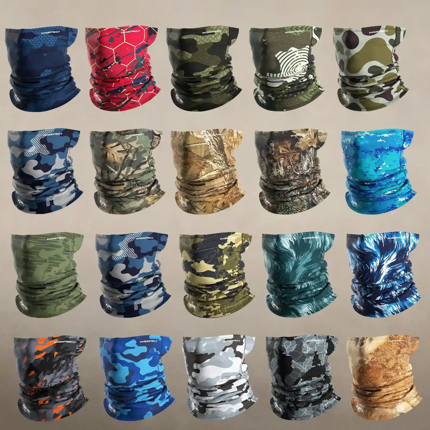 Various designs to options: 20 styles fishing sun protection face mask