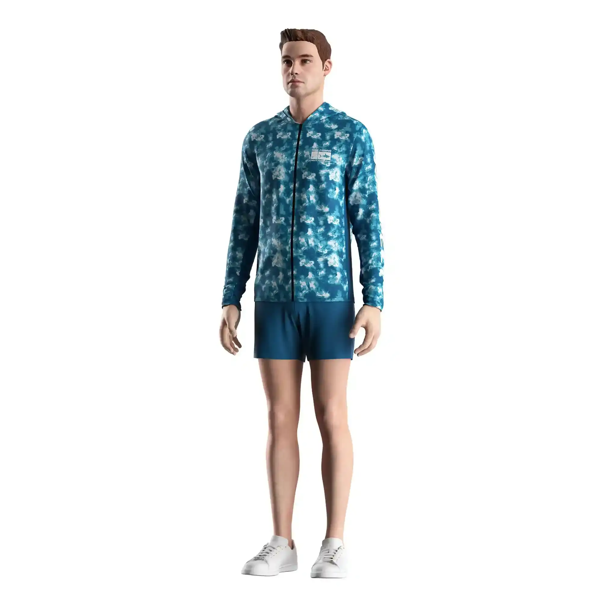 
                Pro Angler's Zip-up Hooded Sun Shirt Breathable Mesh Zone Supplier