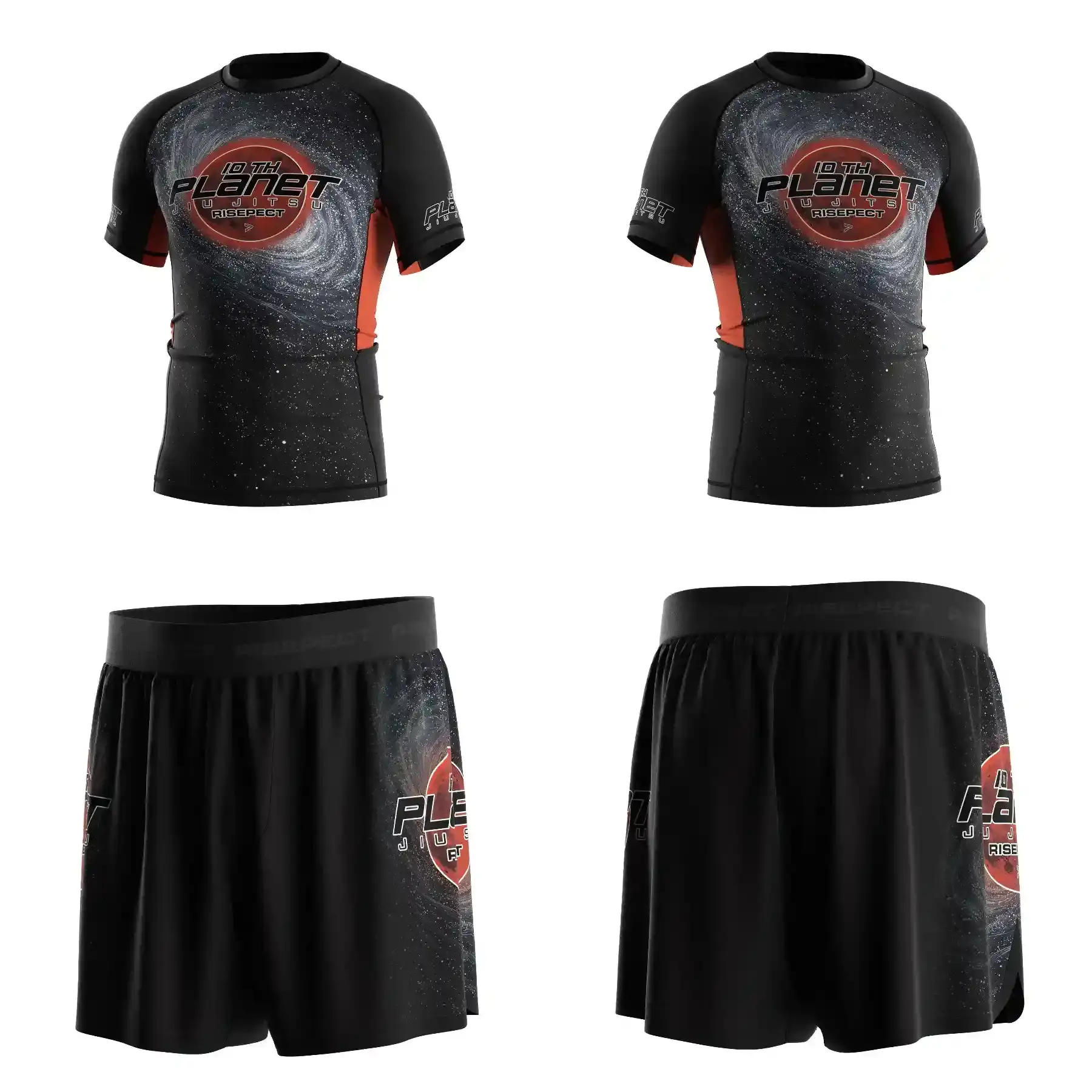 10th Planet Jiu Jitsu Cosmic Sublimation Rash Guard & Fight Shorts Sets