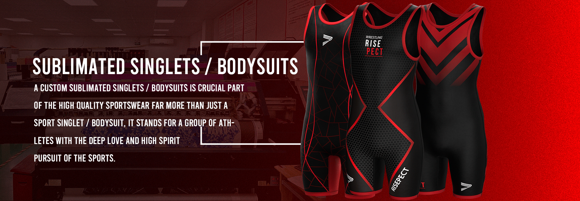 Custom Sublimated Singlets/Bodysuits for Wrestling & Weightlifting & Other Sports