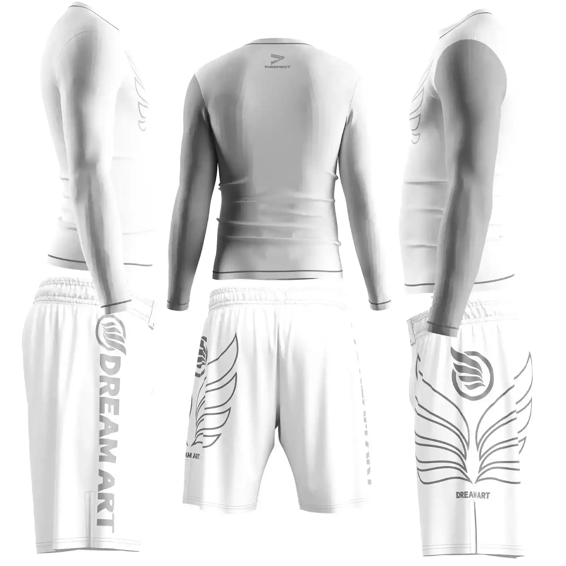 The Side and Back of Dream Art Inspired White Belt Rank Package