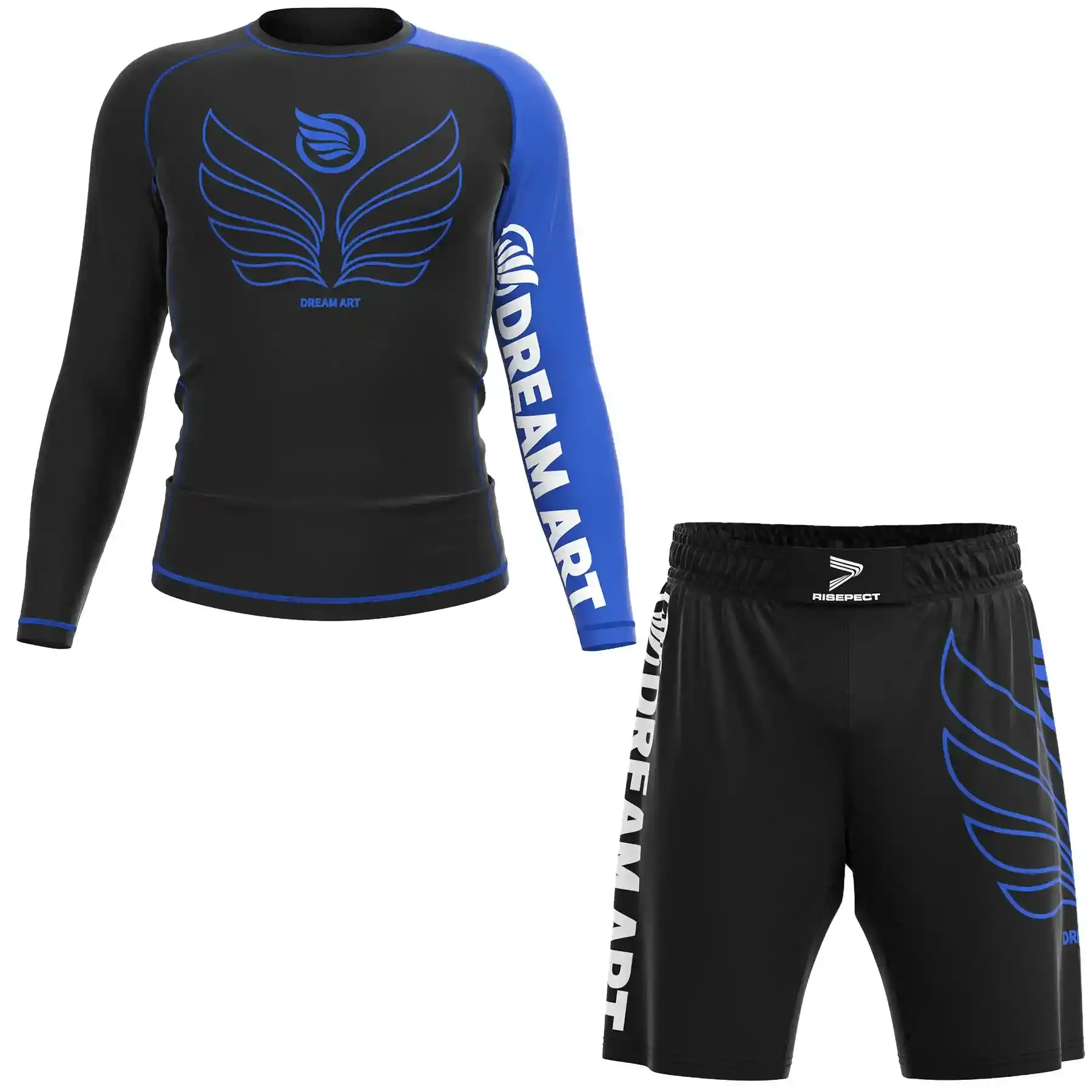 The Front of Dream Art Inspired Black-blue Belt Rank Package