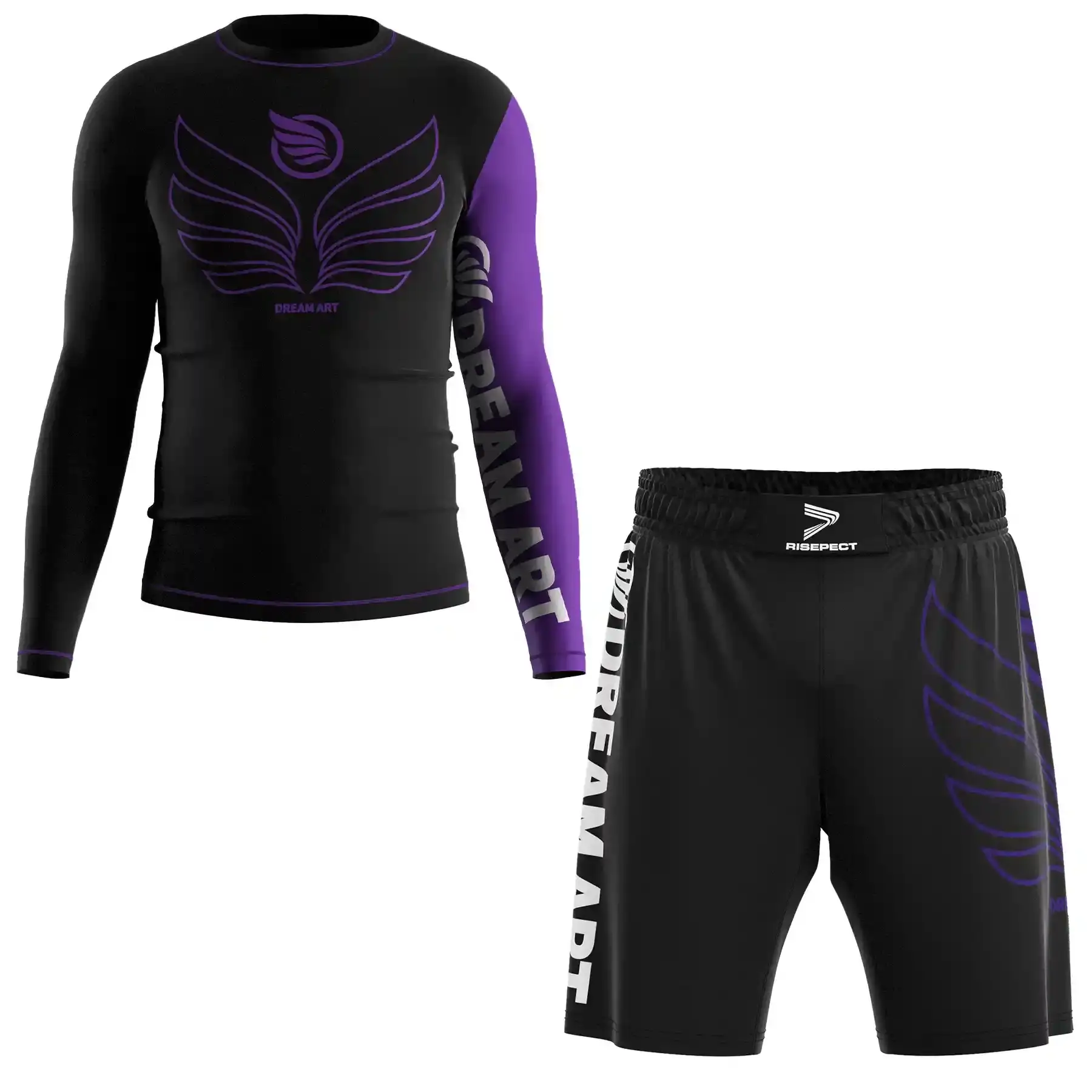 The Front of Dream Art Inspired Black-purple Belt Rank Package