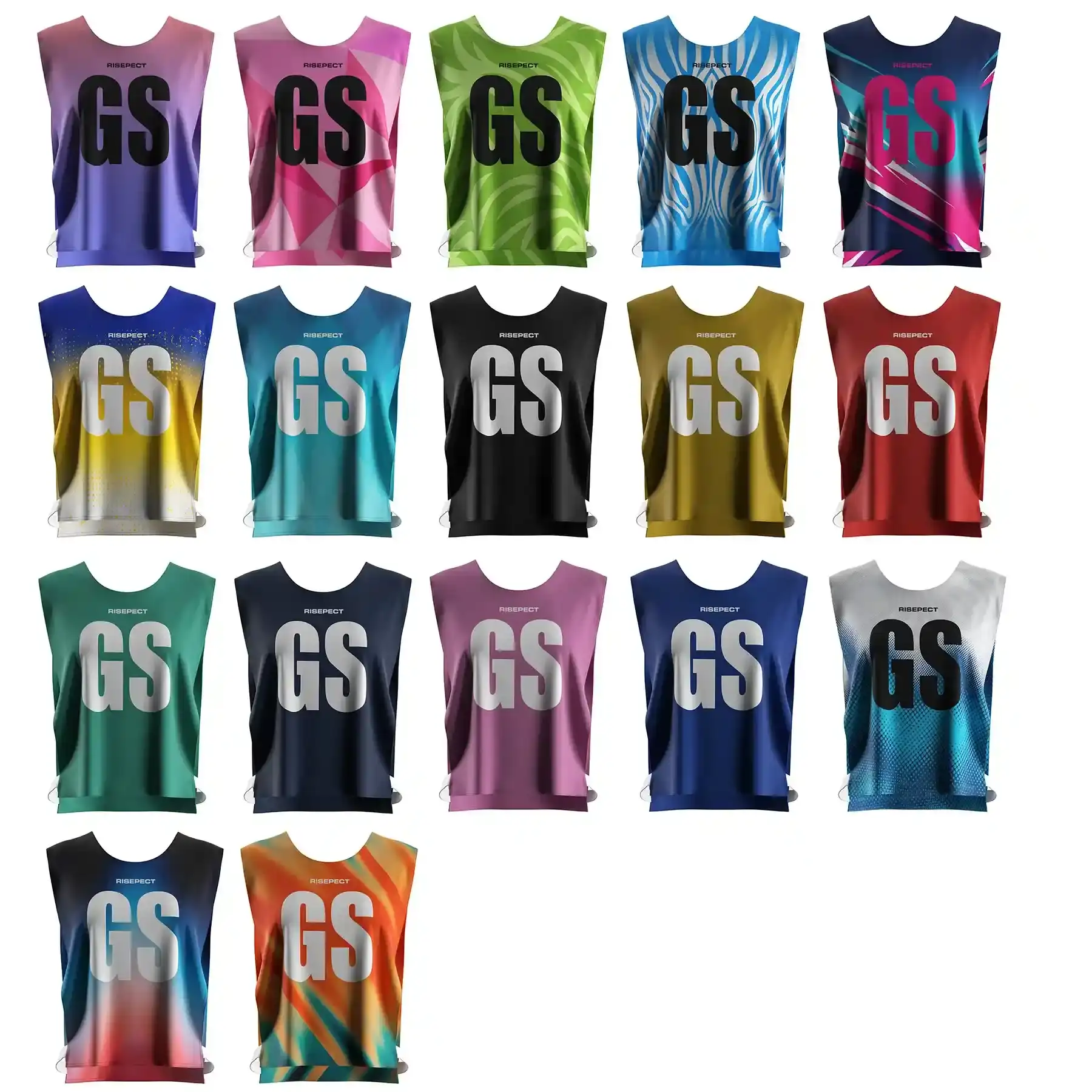 Various designs options: 17 rowing women's scrimmage vest open sides with elastic straps collection
