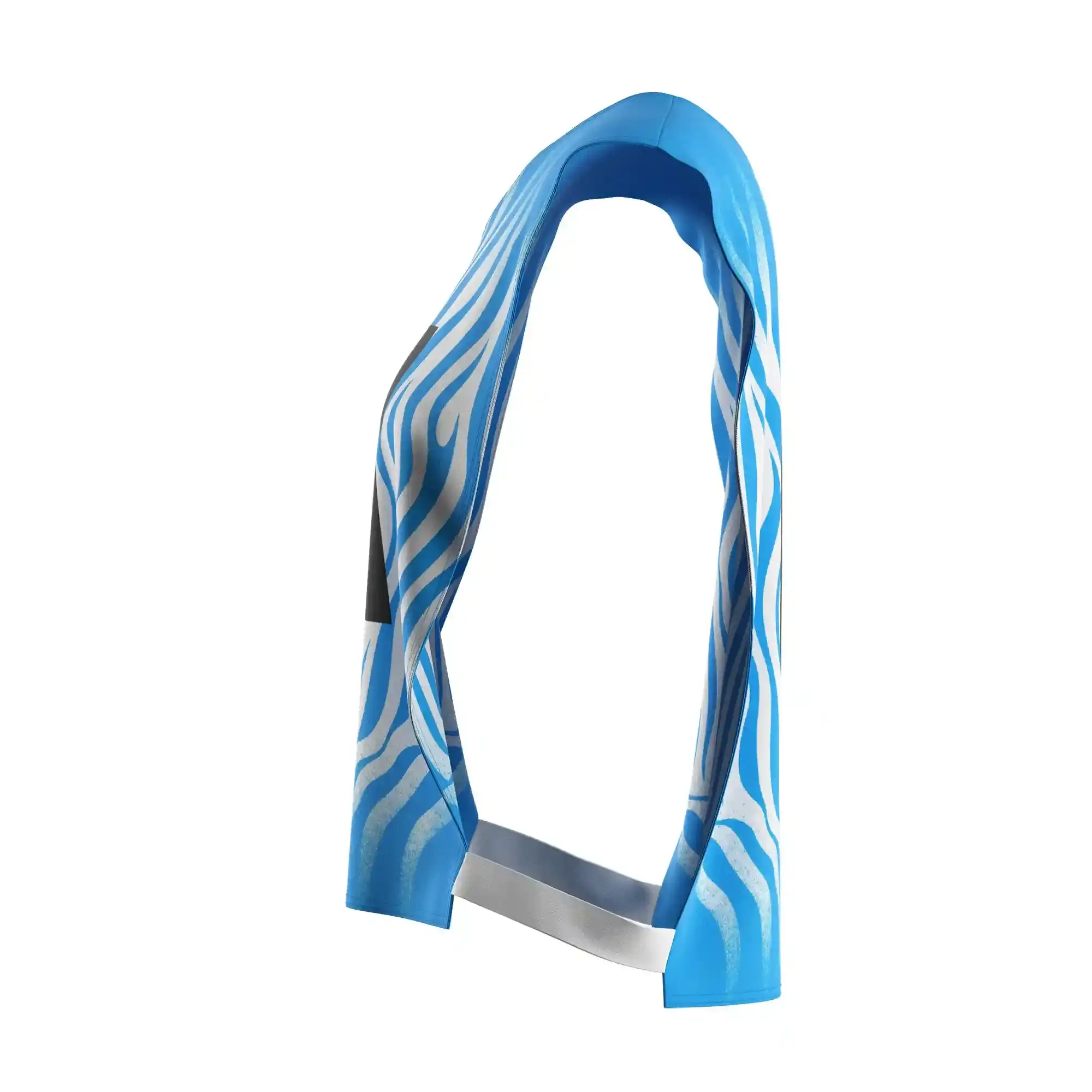 The Left View of Flowing Blue Polyester Women's Scrimmage Vest Mesh for Kayak Team