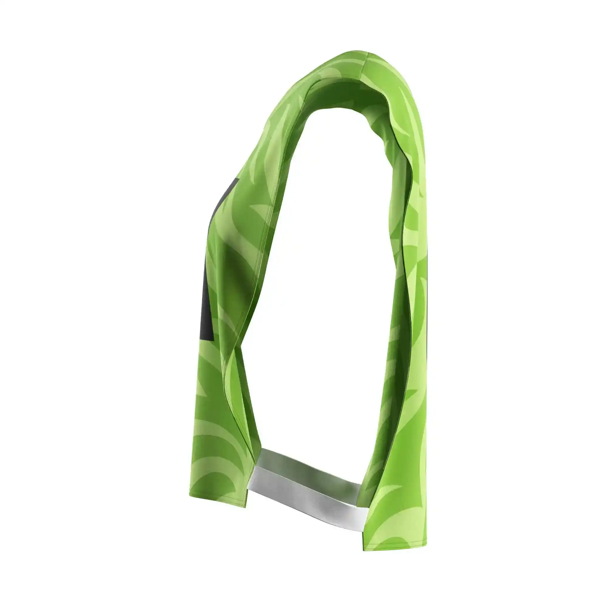 The Left View of Green Wave Rowing Pinny Vest Style Personalized Logo/Number Kayak Wear