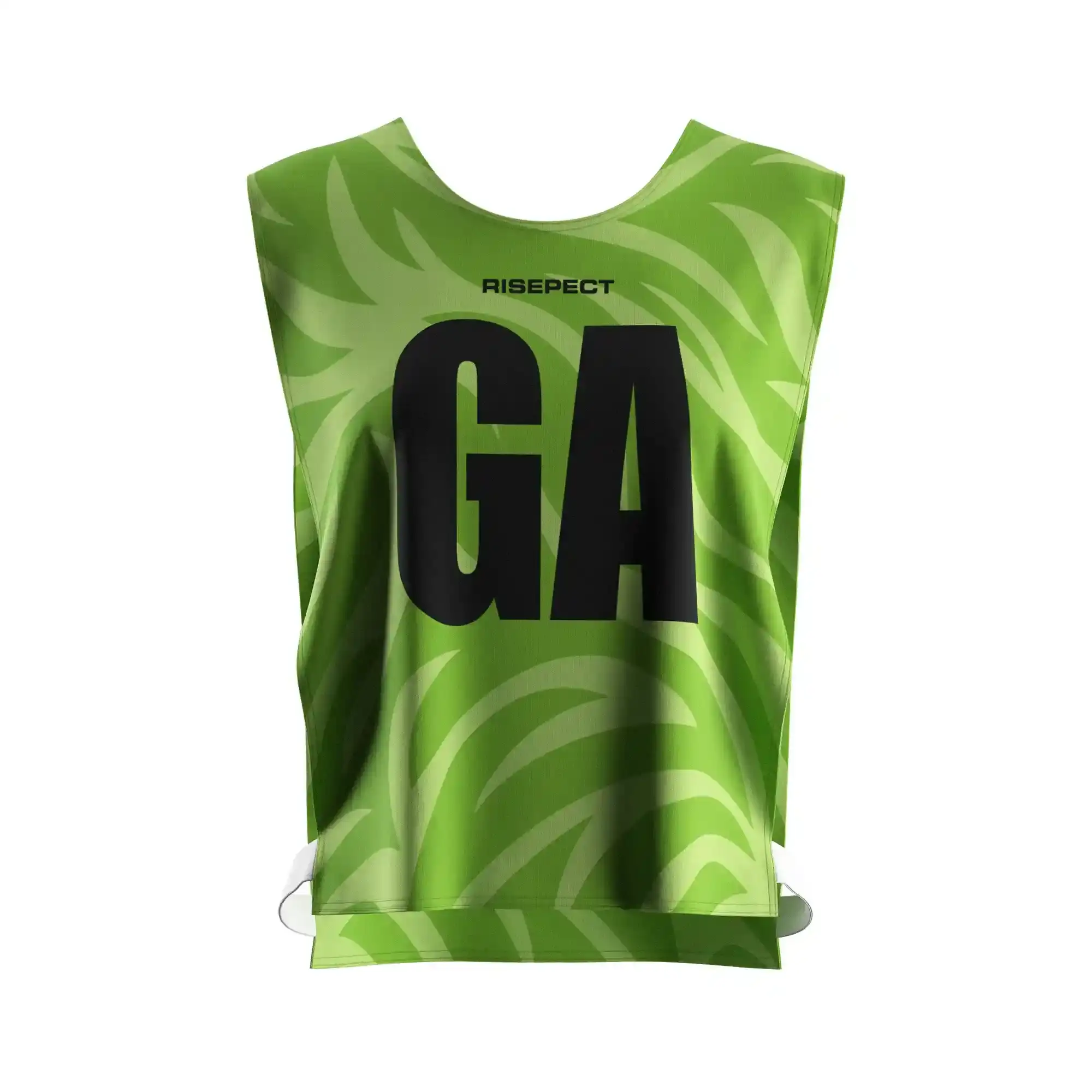 Green Wave Rowing Pinny Vest Style Personalized Logo/Number With The Letters GA
