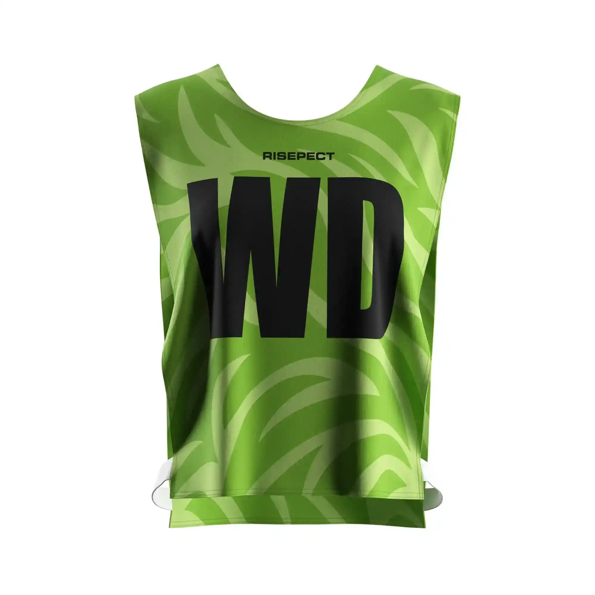 Green Wave Rowing Pinny Vest Style Personalized Logo/Number With The Letters WD