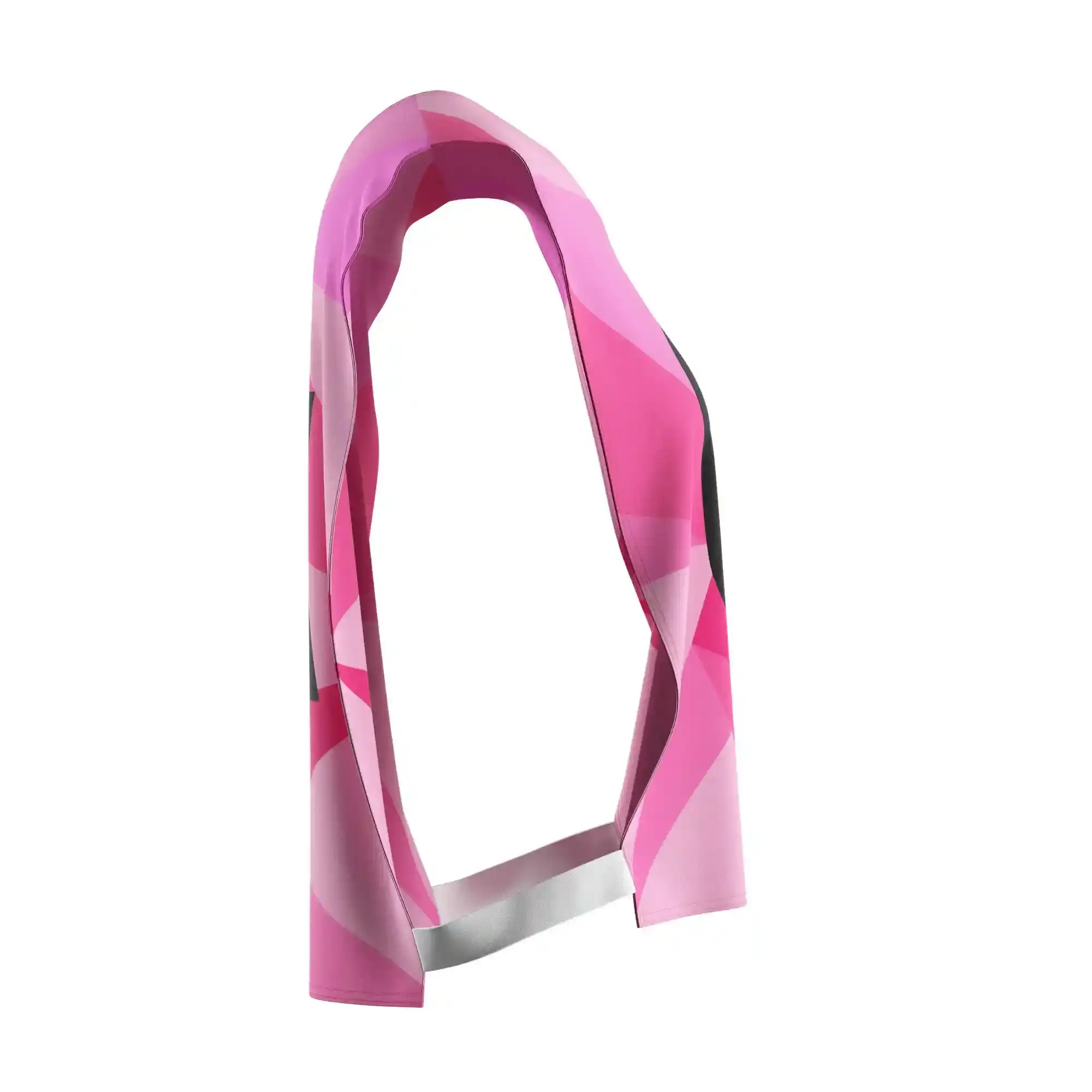 The Right View of Pink Geometric Open-Side Training Pinnies Wholesale for Rowing Team