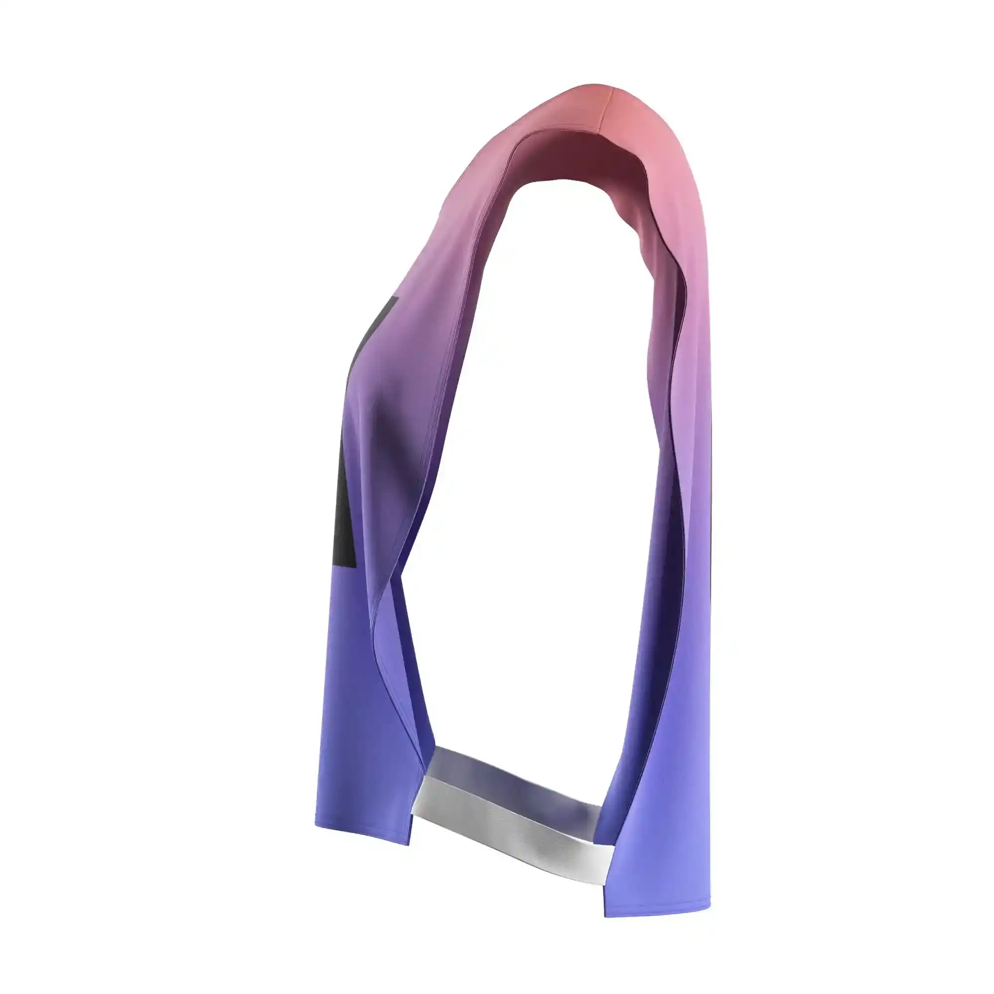The Left View of Purple Gradient Rowing Wear Lady Scrimmage Vest Custom Number
