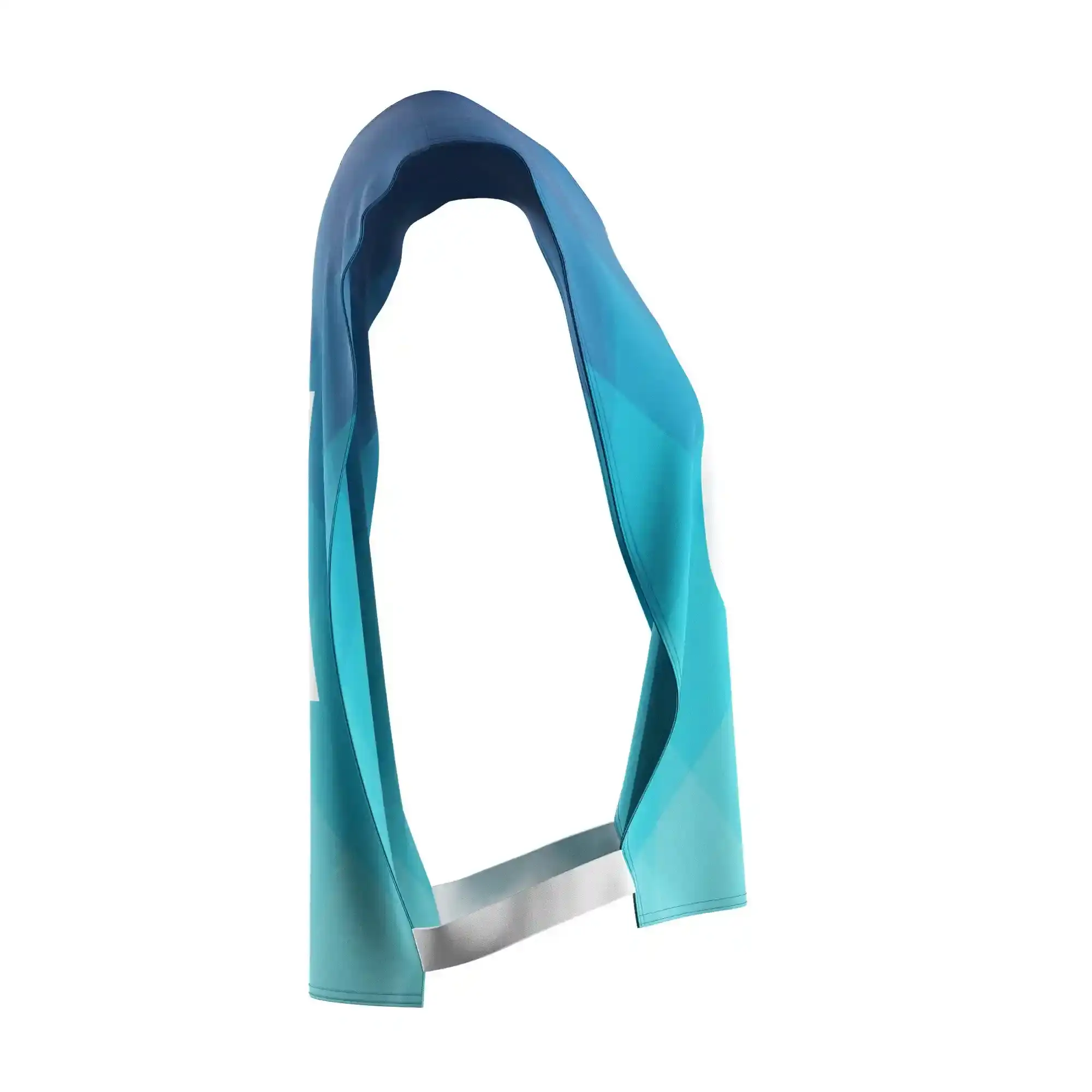 The right view of teal modern wave female scrimmage vest rowing team training gear