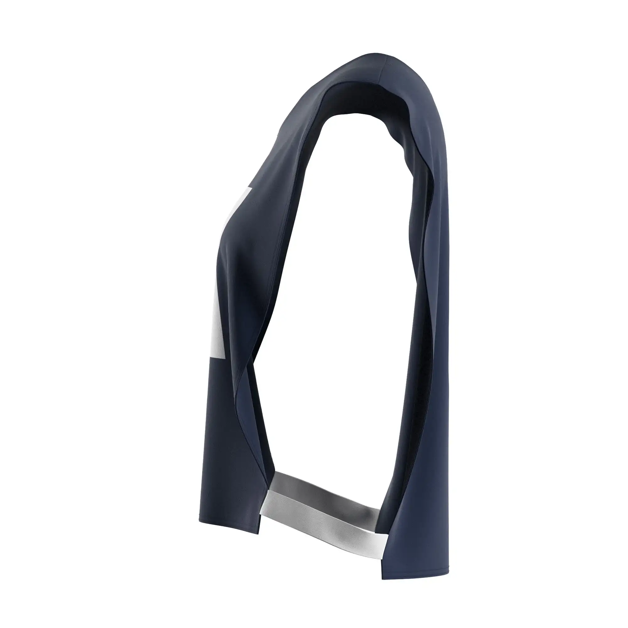 The left view of dark navy lightweight marathon kayak scrimmage vest for rowing events