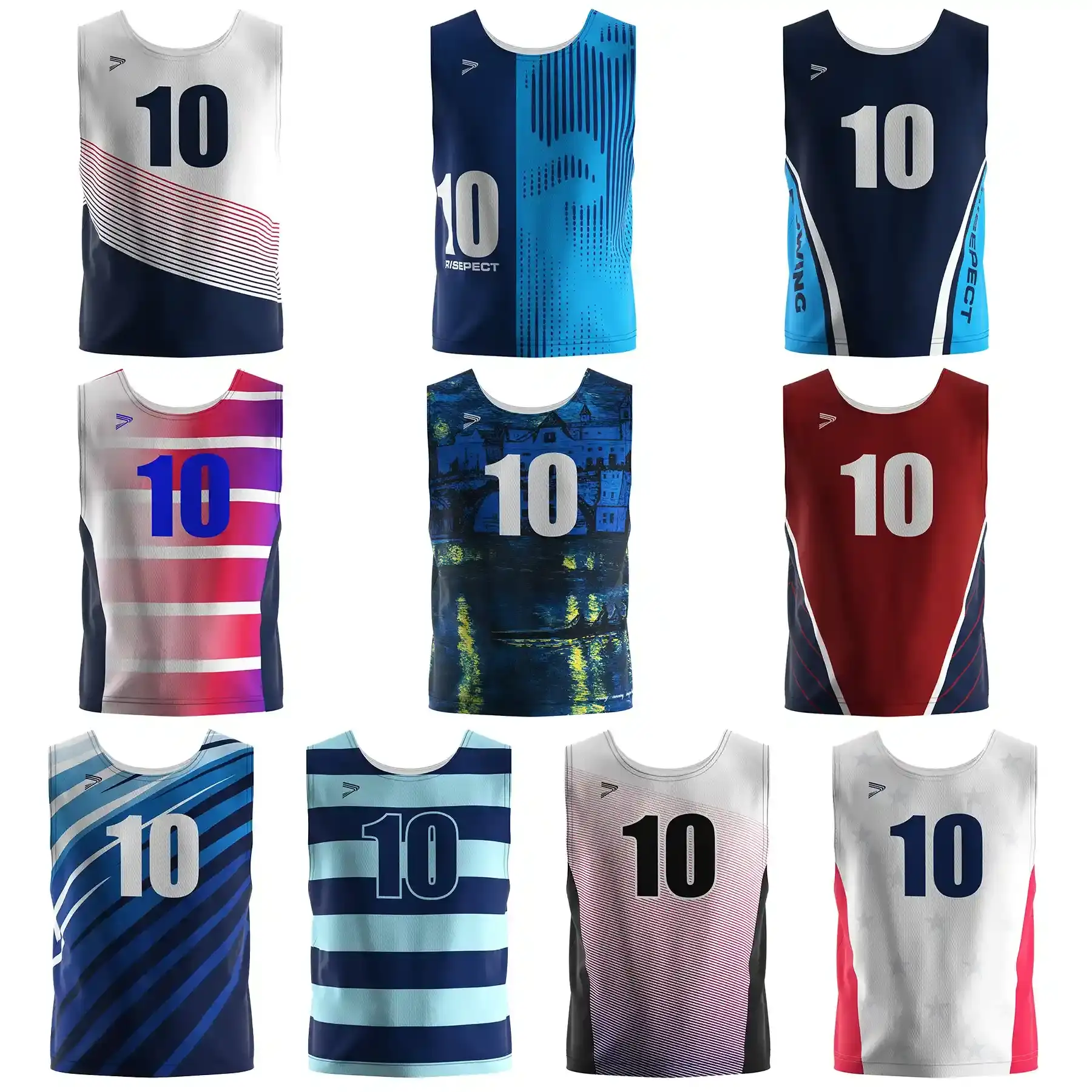 10 style men's rowing tank top collection