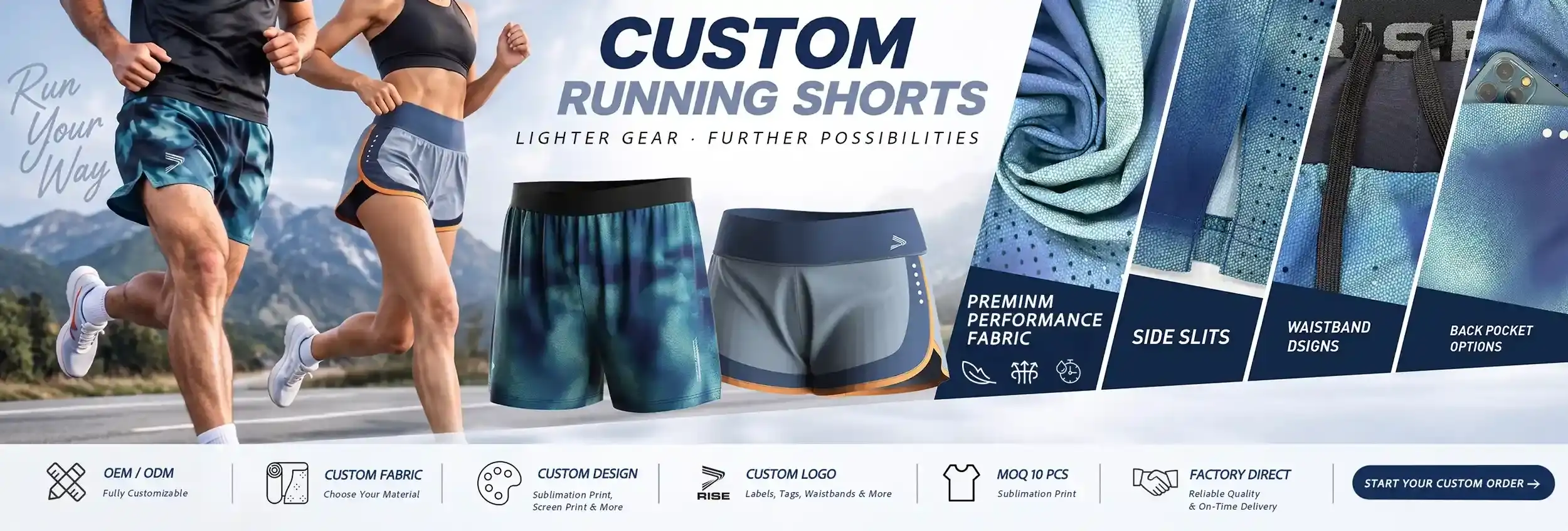 Custom Running Shorts for Men & Women