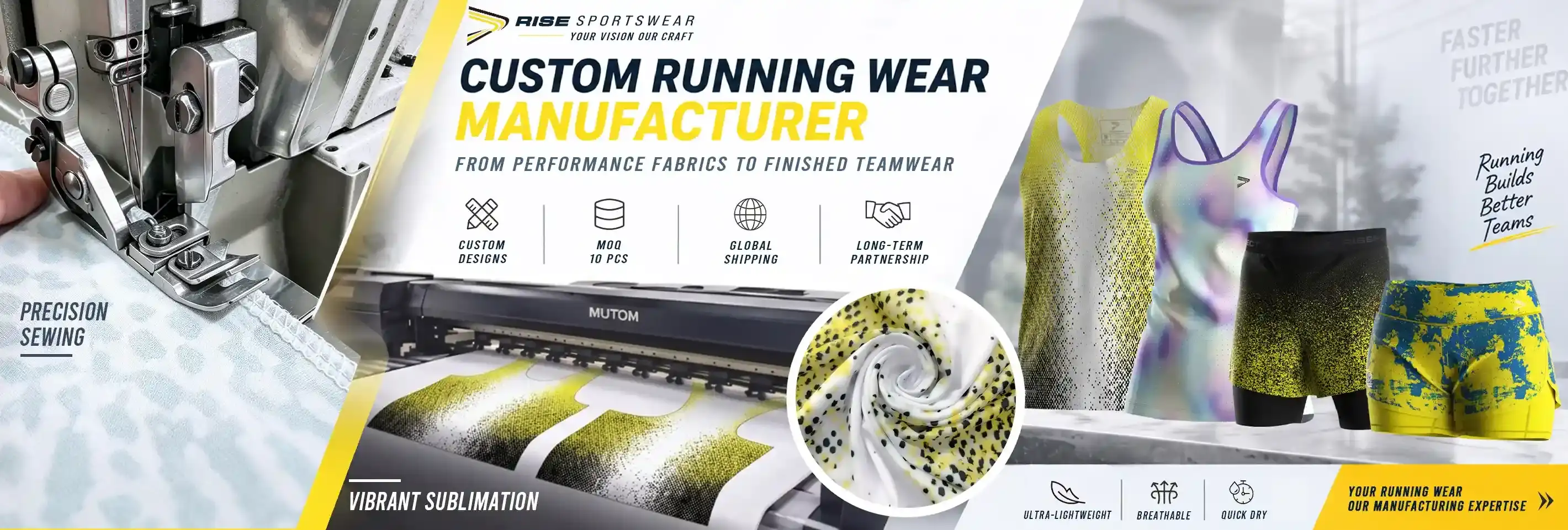 Custom running wear manufacturer